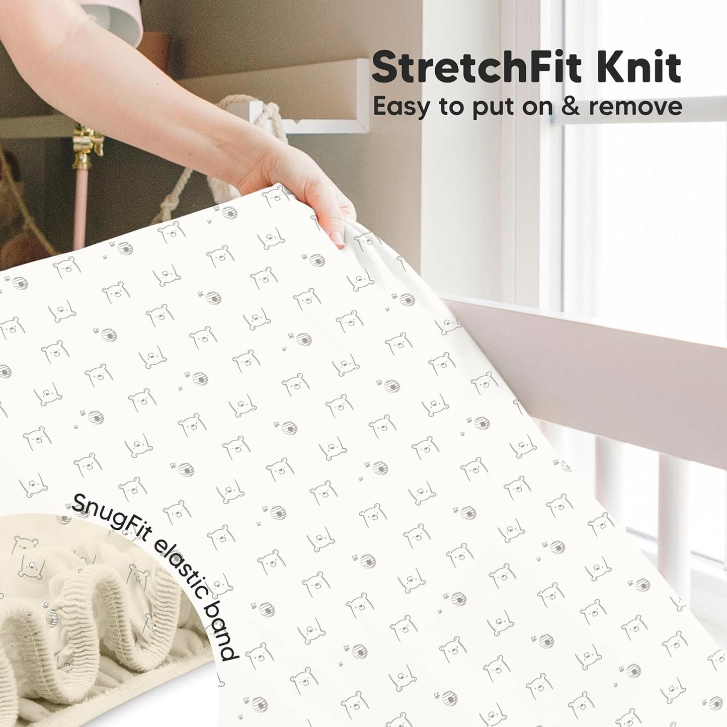 KeaBabies 2-Pack Baby Crib Sheets for Boys, Girls - 52x28 Viscose Derived from Bamboo Toddler Bed
