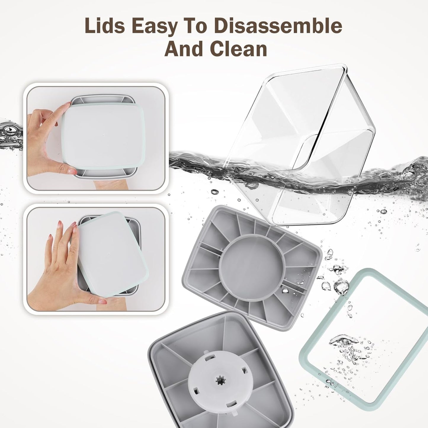 Pop Food Storage Containers Set Airtight Food Storage Containers with Pop Lids, Kitchen Pantry
