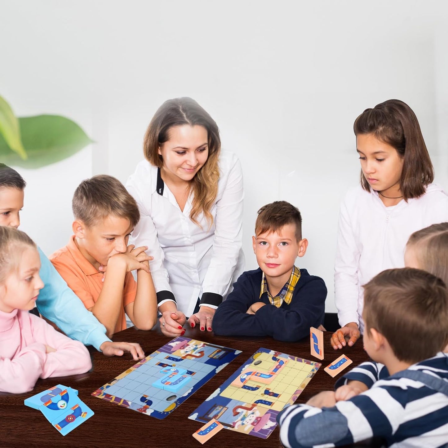 Logical Puzzle,Sequence Matching Game,with Game Cards(30 Scenes),Classic Path Planning Game,STEM Educational Toys,Family Game,Logic Labyrinth Games for Adults and Kids(2 Puzzles).