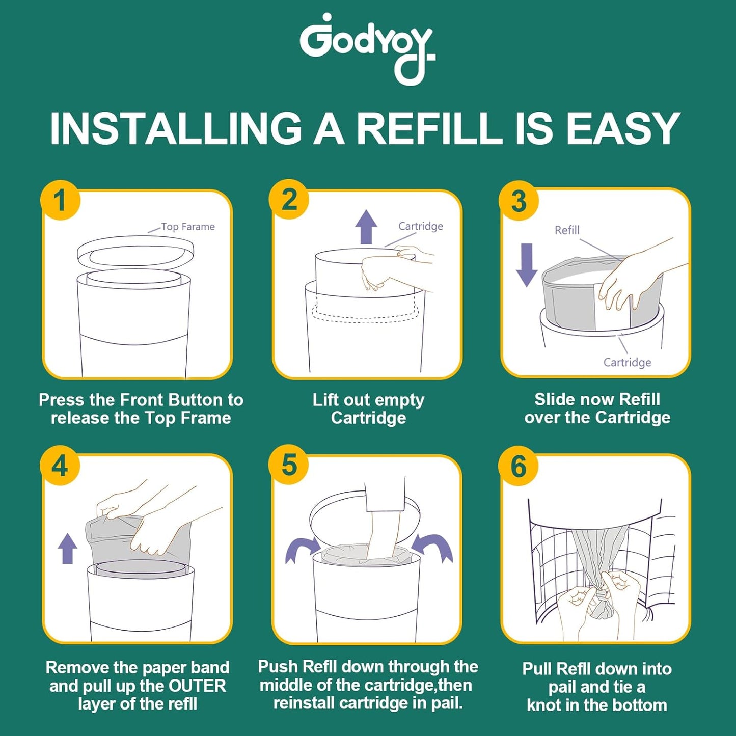 4 Pack Adult Diaper Liner Refills,Diaper Pail Refill Bags Compatible with Janibell Akord 330 slim Model Adult Diaper Disposal System Powerful Odor Resistant(Extra 30% Thickness),Plant scent