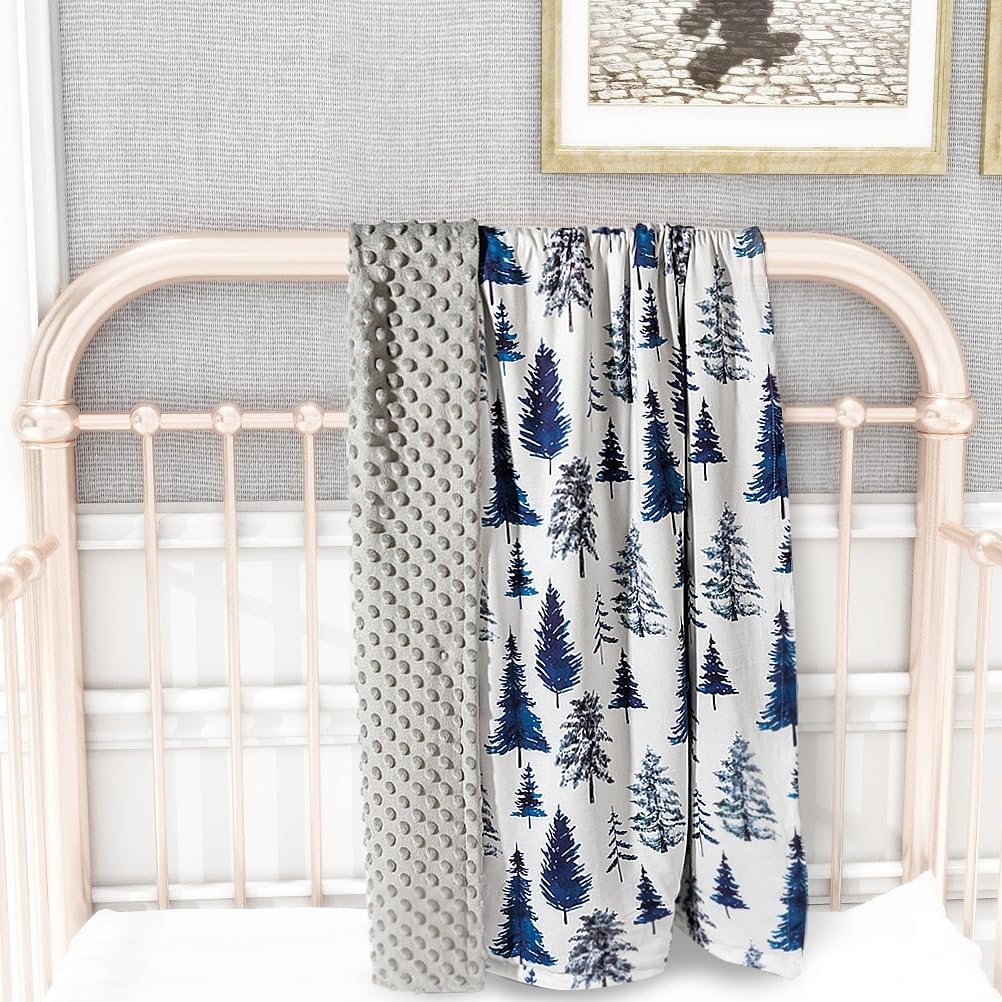 4 Pack Soft Woodland Baby Blankets(30“X40 for Unisex Girls or Boys Breathable Gender Neutral