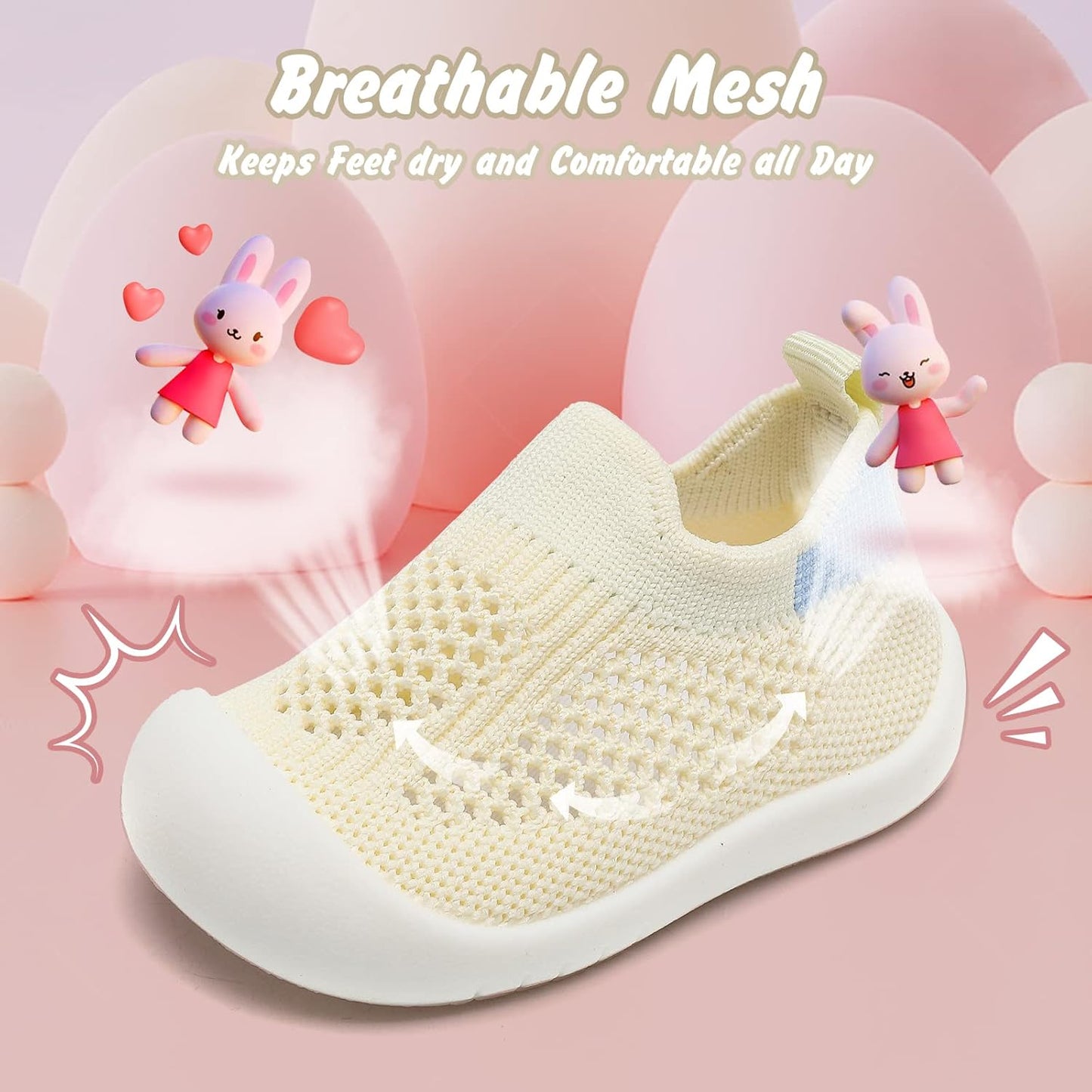 Charrost Toddler Baby Girl Boy First Walking Shoes Checkered Sneakers Sizes 3/4/5/6/7/8T. Soft, Cute,Flexible for First Walkers. Non-Slip, Slip On, Wide Toe Box Indoors Outdoors