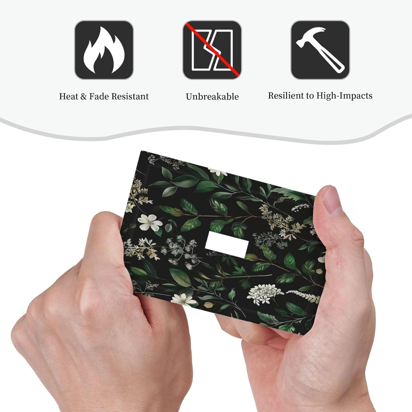 Decorative Switch Covers Plate Rustic Green Leaves White Flower 1 Gang Wall Plate Unique Single Toggle Wall Cover Plate Jumbo Electrical Light Switch Plate Faceplate for Country Home Decor