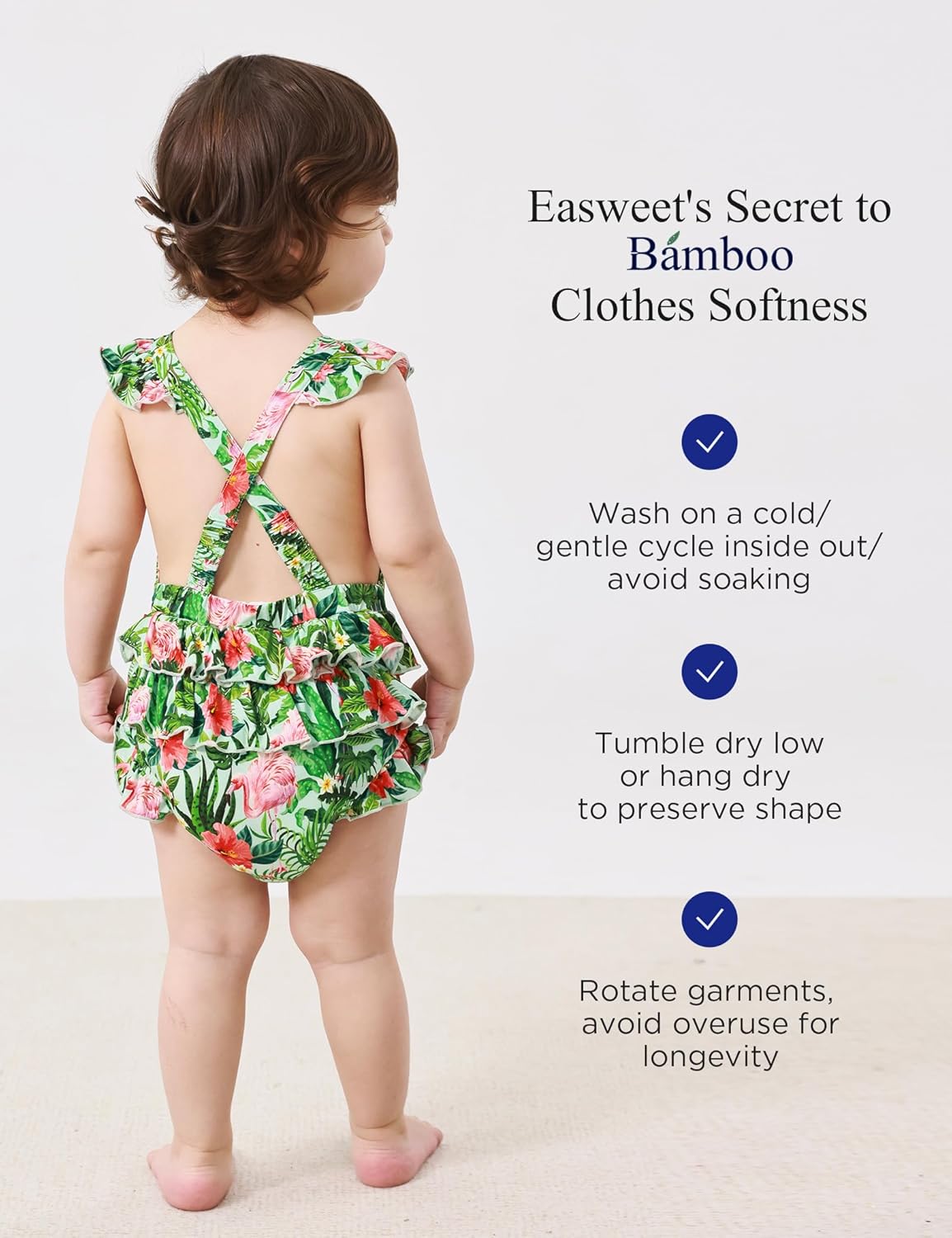 Bamboo Viscose Baby Romper Infant Girl Ruffle Sleeveless Newborn Baby Girl Bodysuit