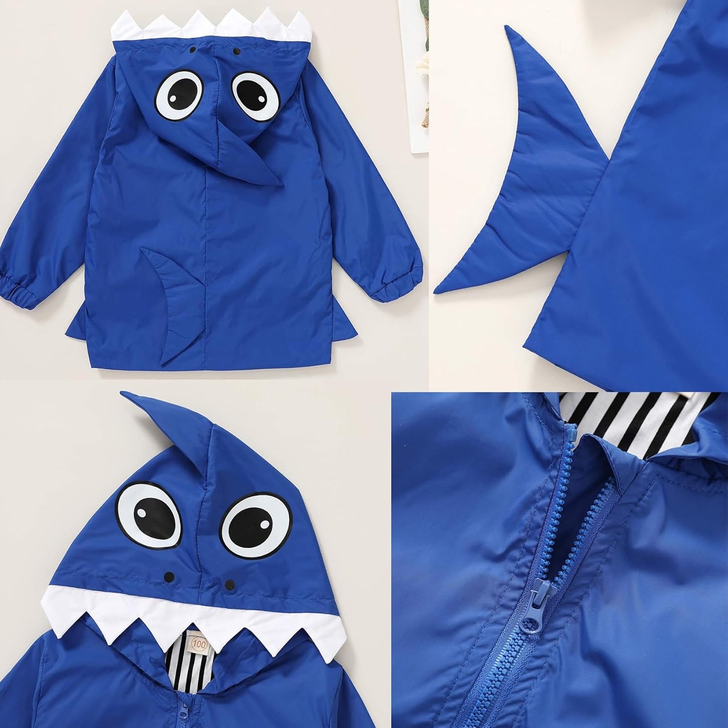 Toddler Baby Boy Girl Duck Rain Jacket Cute Cartoon Yellow Raincoat Hoodie Kids Coat Windbreaker School Outfit