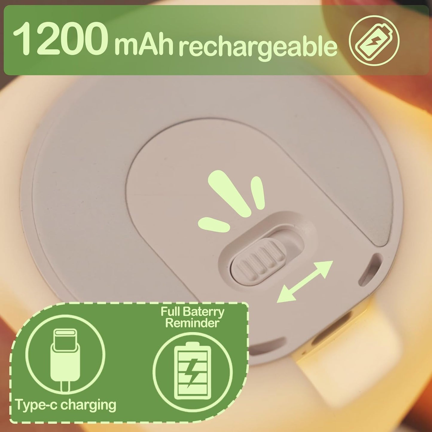 Panda Night Light, Rechargeable Squishy lamp - Silicone Cute Gifts for Kids - Nightlight Nursery LED Animal Dimmanble Touch Light - Bedroom Decor Funny Birthday Christmas Gifts for Boy, Girls