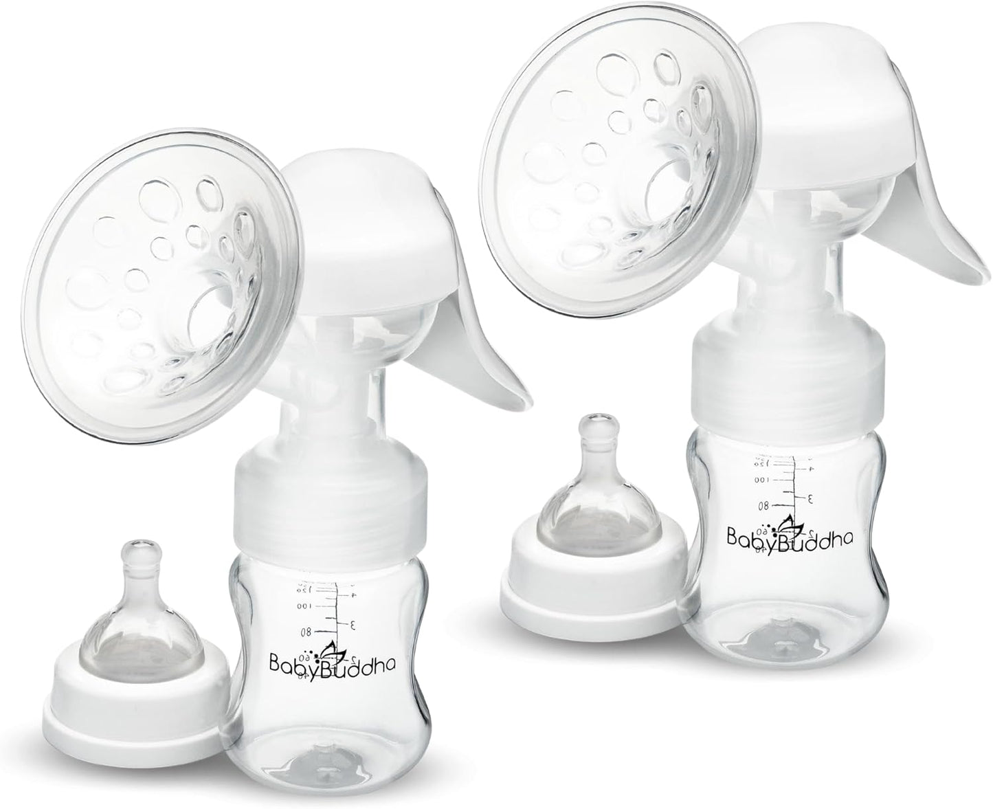 BabyBuddha Manual Breast Pump, Single Hand Expression Breastmilk Pump, Cordless and Portable, No