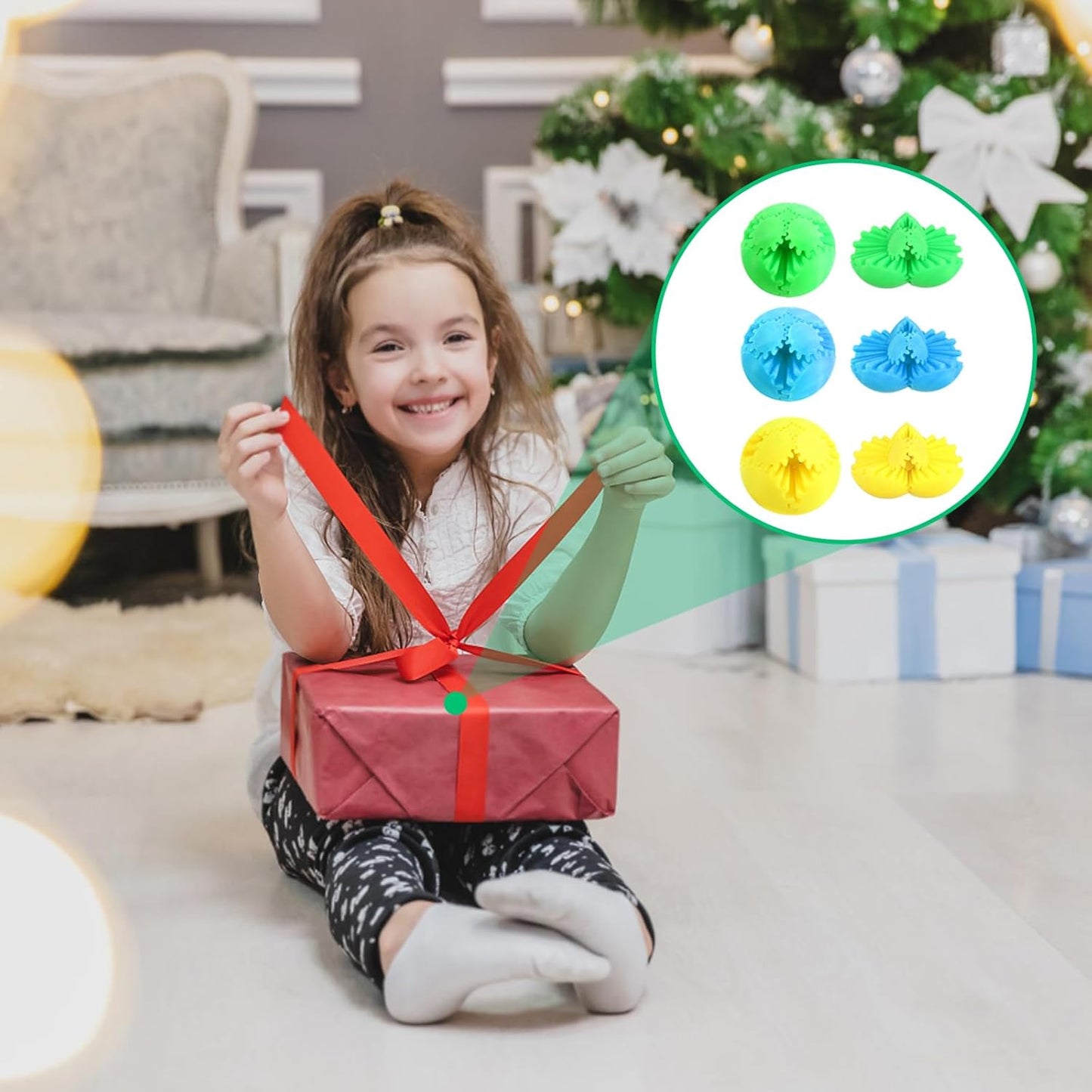 MerryXD Gear Ball Fidget Toy,GearSphere Desk 3D Printed Perfect for Stress and Anxiety Relaxing Fidget Toy Gear Fidget Sphere Activity Gear Ball for Adults Grow in The Dark Green