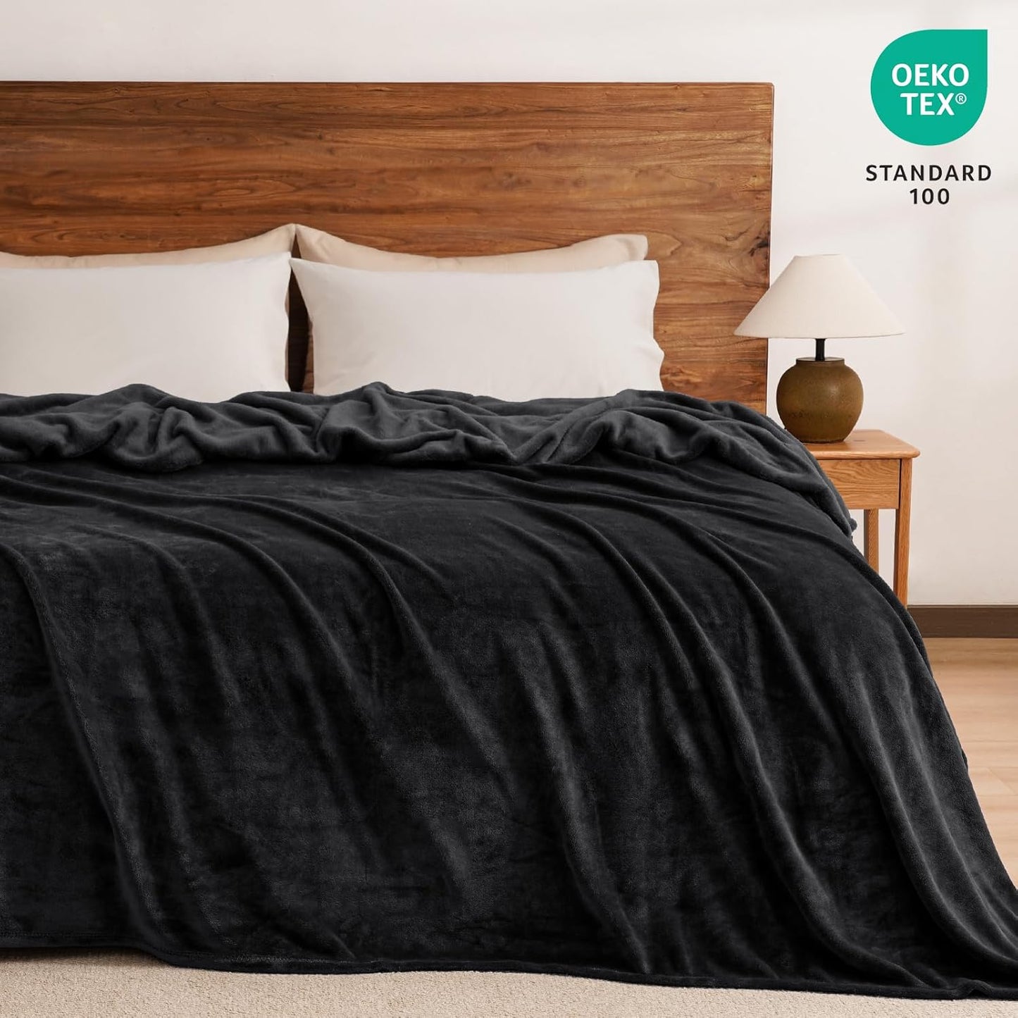 PHF Ultra Soft Fleece Blanket Twin Size, No Shed No Pilling Luxury Plush Cozy 300GSM Lightweight