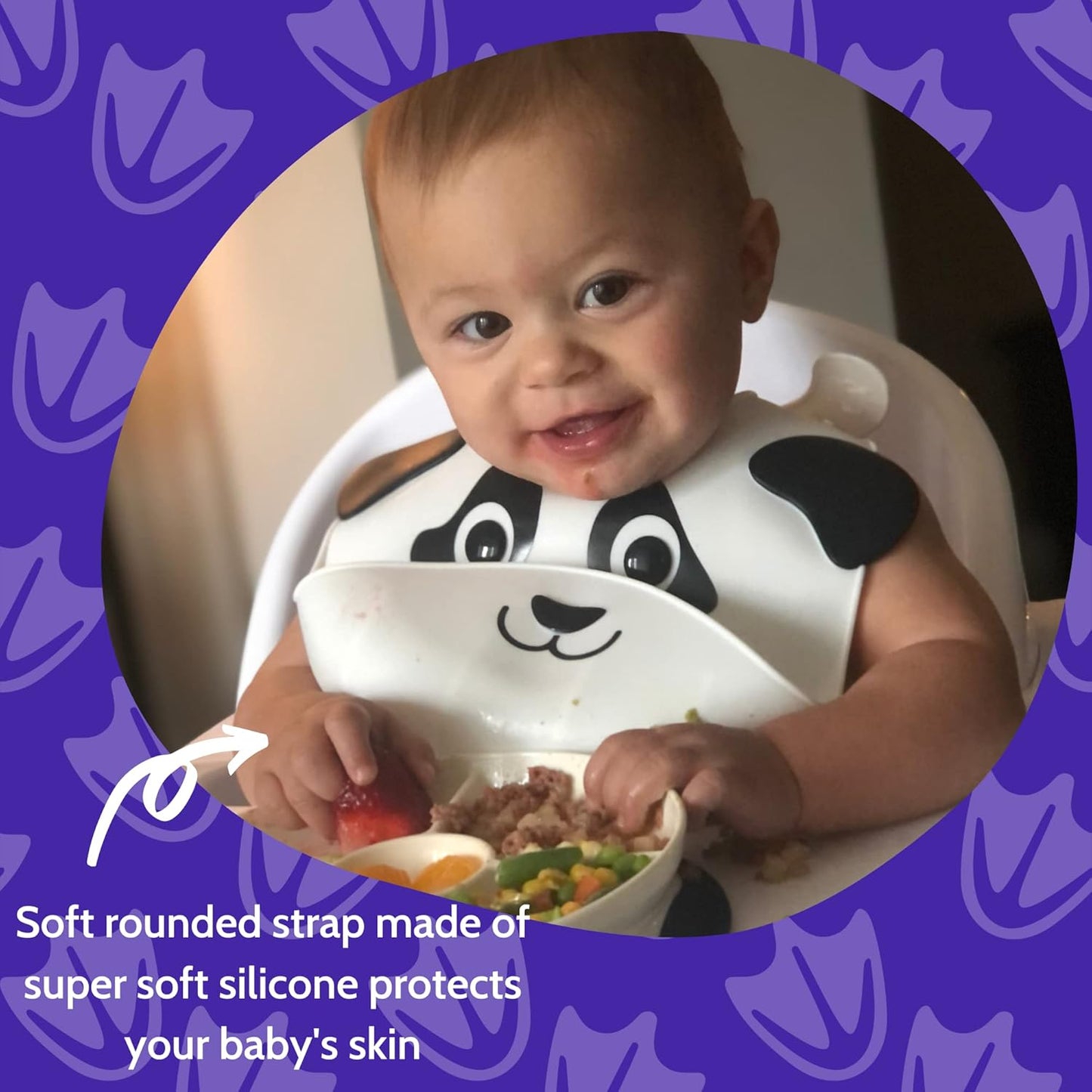 Silly Goose Silicone Animal Baby Bibs for Babies and Toddlers, Waterproof, Adjustable, Soft, Extra