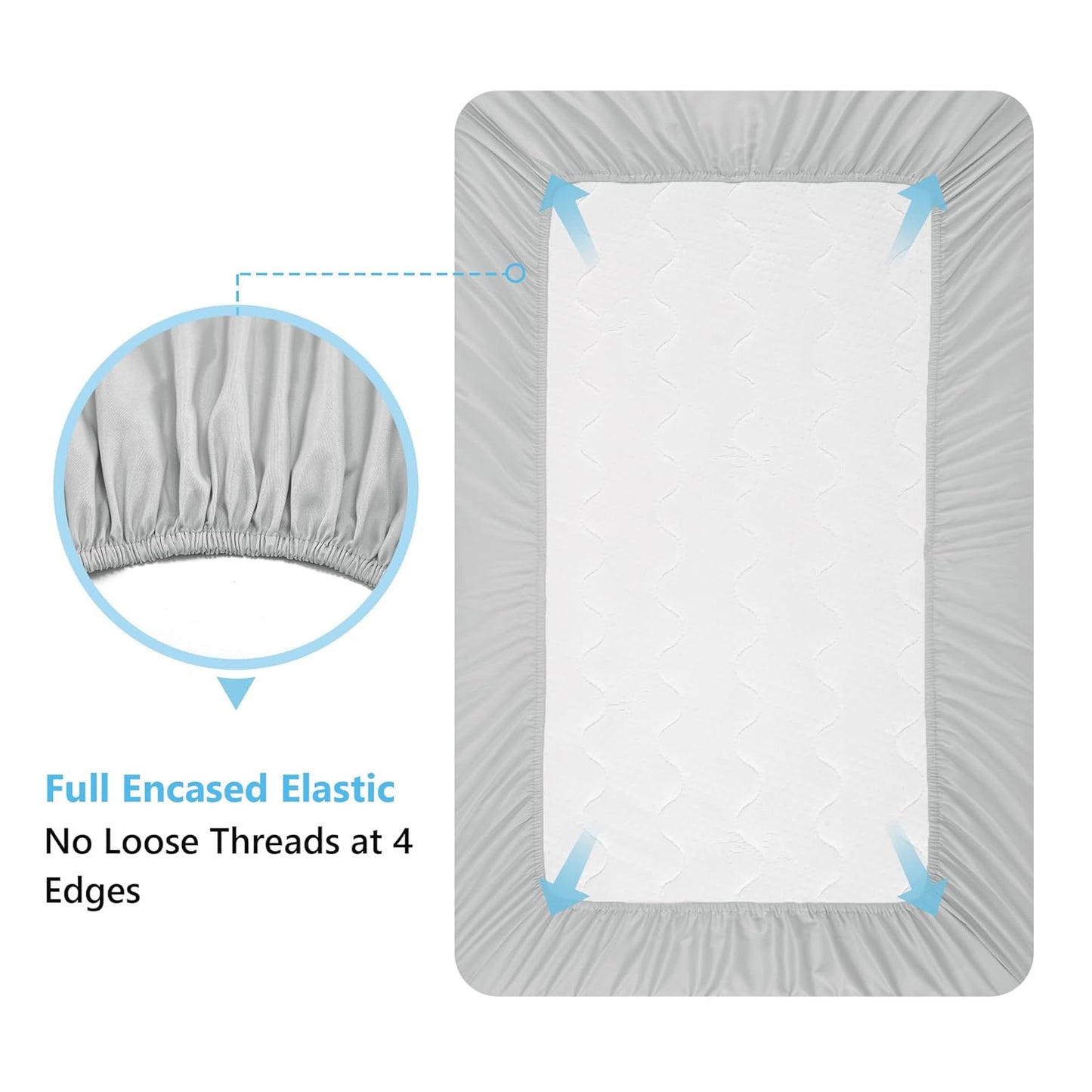 TILLYOU Baby Crib Sheets for Boys Girls, Fitted Crib Sheet 2 Pack for Standard Crib and Toddler
