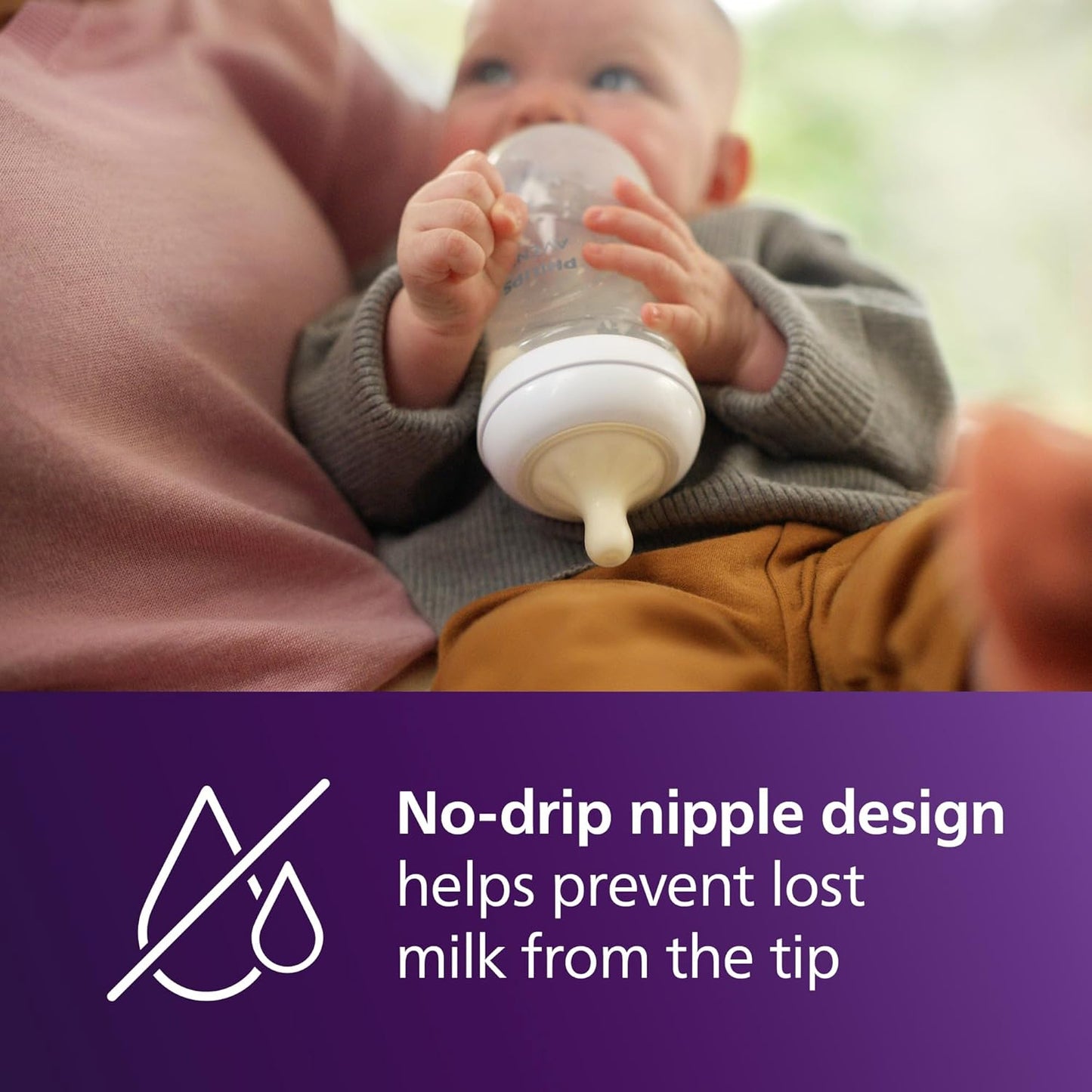 Philips Avent Natural Baby Bottles with Natural Response Nipples (Medium Flow, Flow 3), 9oz