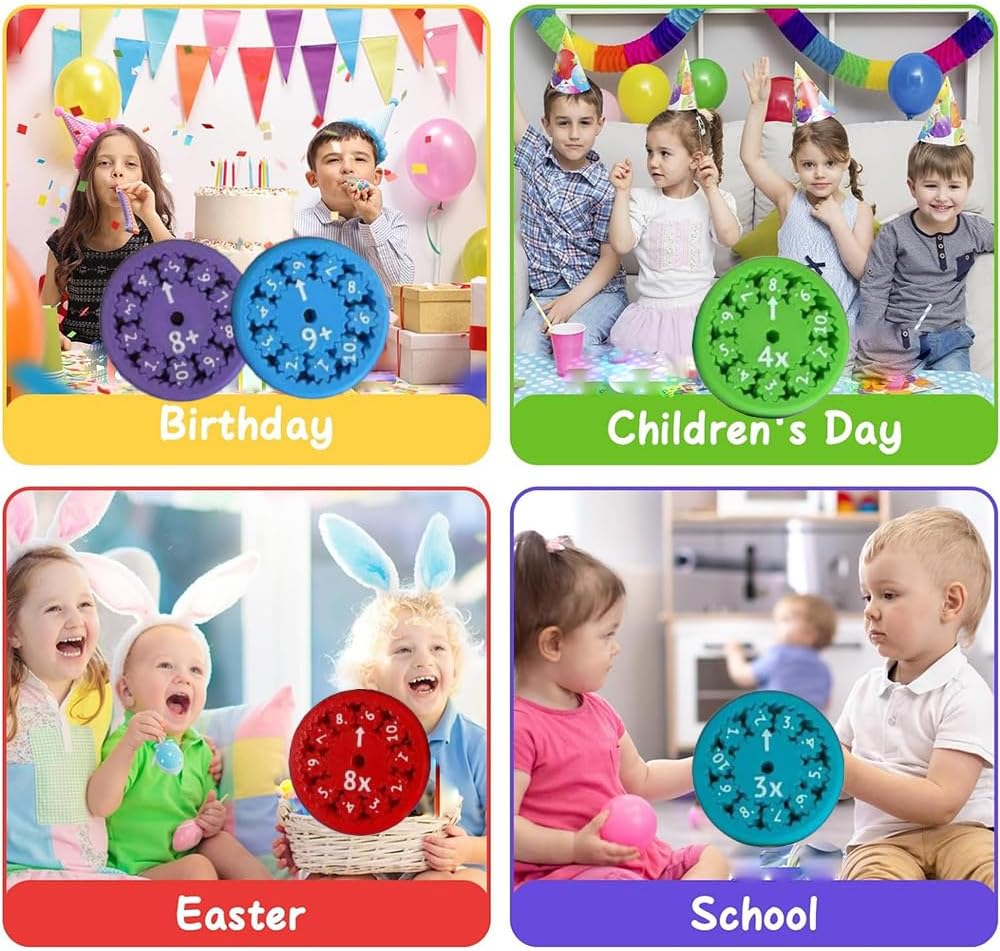 Math Fidget Spinners, Math Fact Fidget Spinner Toys, Counting and Early Education Toy for Kids,Math Games, Fidgeters Who are Learning Math