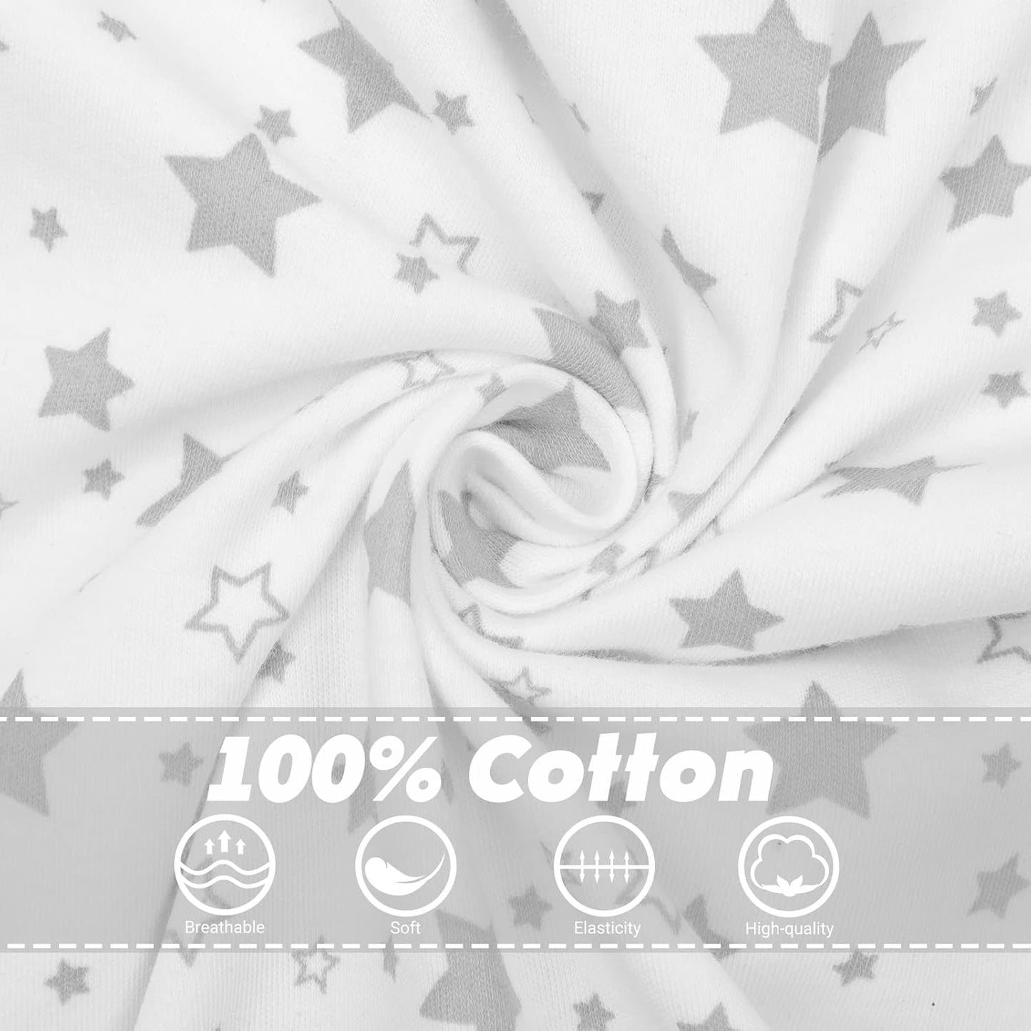 2 Pack Transition Swaddle with 2 Way Zipper, 2 in 1 Arms in/Out Transitional Arms Up Swaddle, 100% Cotton Newborn Swaddle Zipper Swaddles Baby Swaddling Sack Sleeping Sack 0-3 Months