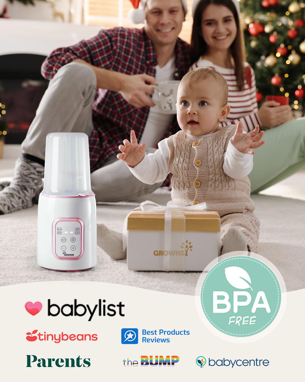 GROWNSY Bottle Warmer, Fast Baby Bottle Warmer for All Bottles, Milk Warmer for Breastmilk or