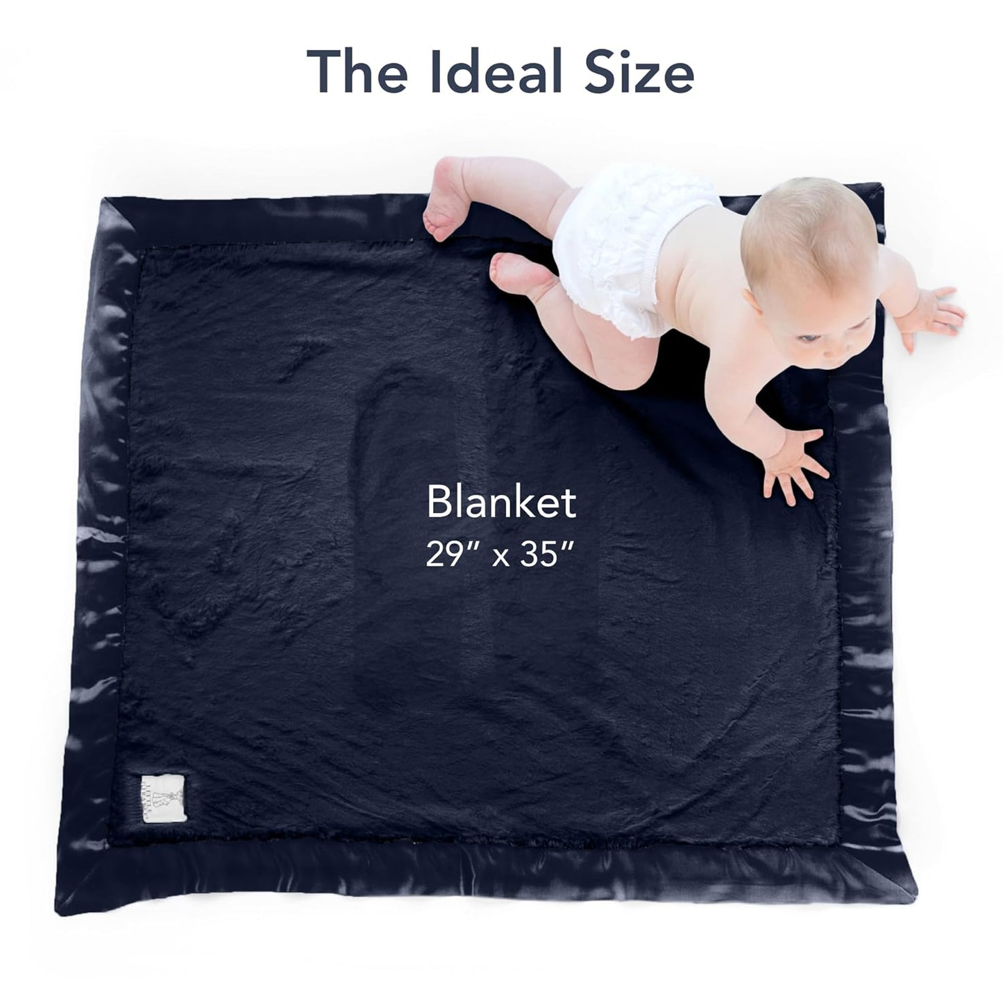 Little Giraffe Baby Blanket - Luxe Soft Blanket with Satin Trim - Baby Stroller Blanket - Newborn