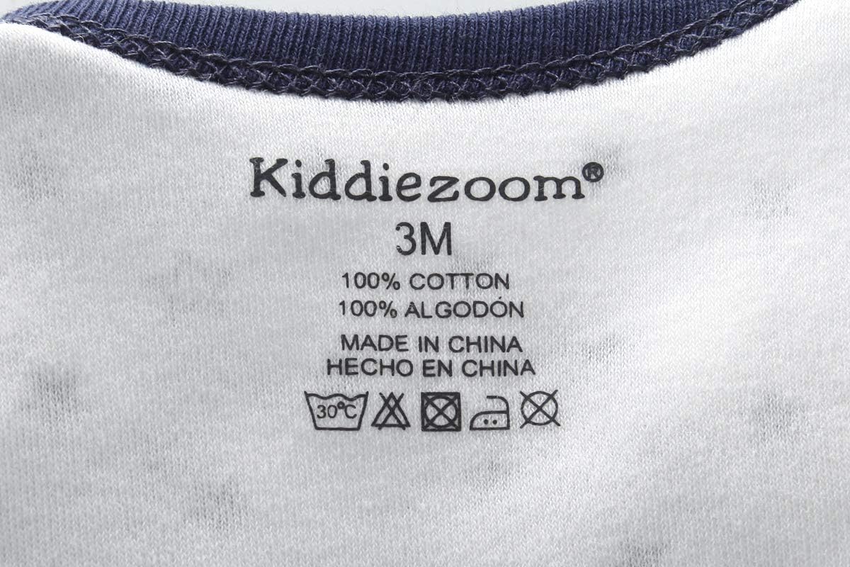Kiddiezoom Baby Bodysuit Newborn Short Sleeve baby One-Piece Cotton 5-Pack baby clothes