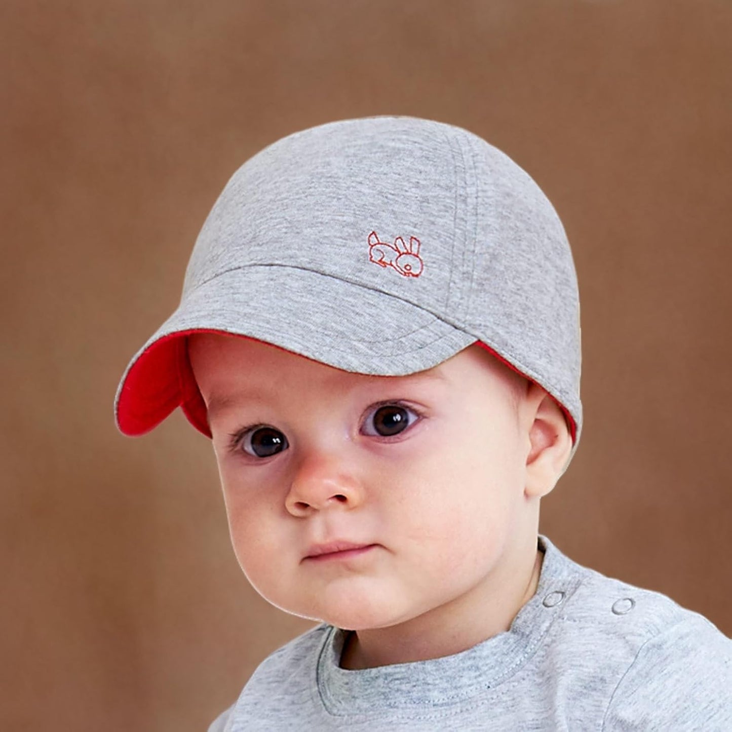 Keepersheep Baby Reversible Baseball Cap Infant Sun Hat, Cotton Knit Soft Brim for Infant Toddler, Summer Outdoor Unisex