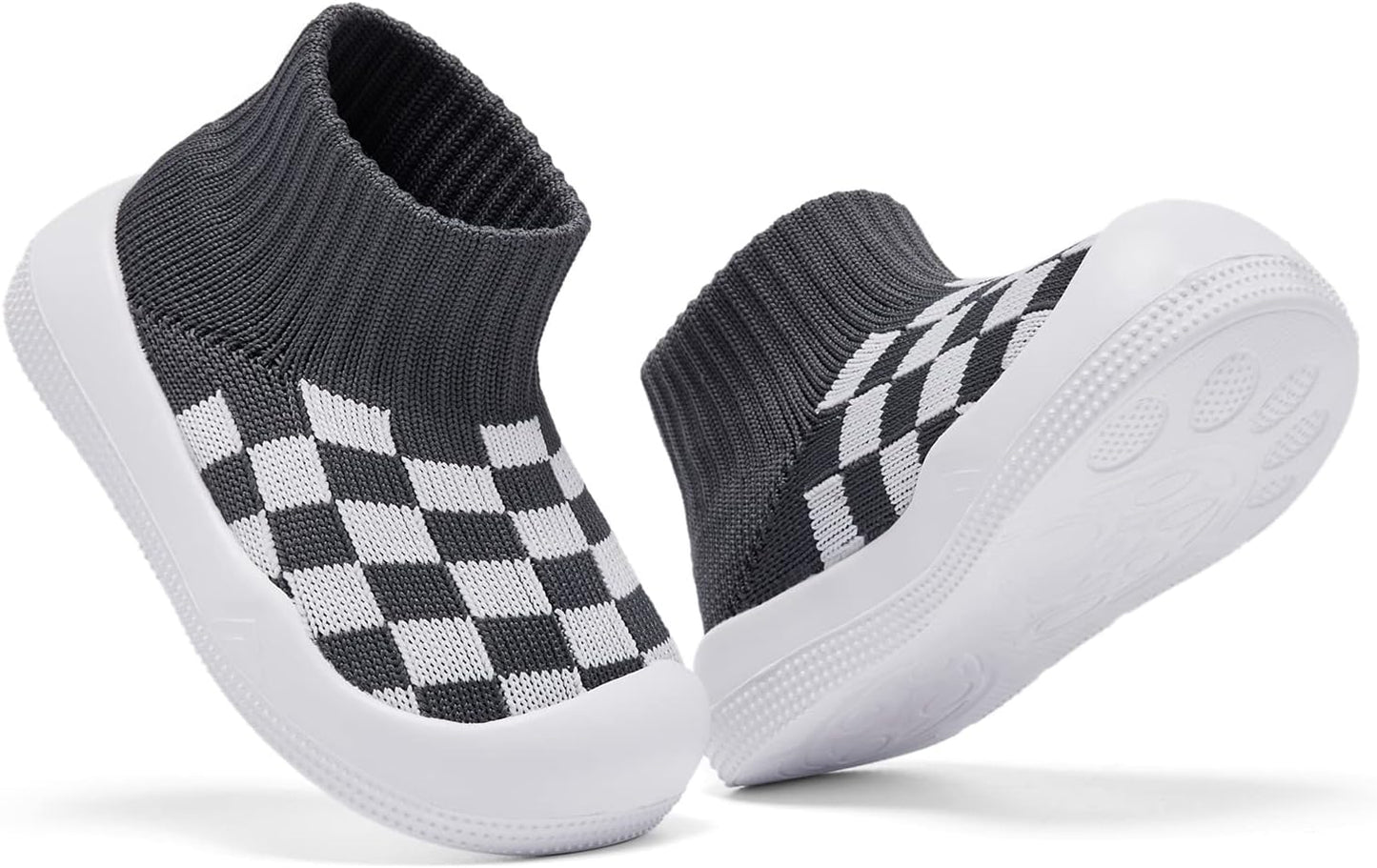 Eashi Baby Boy Girl Non-Skid Indoor Infant Walking Shoes Breathable Warm Elastic Sock Shoes with Memory Sole Protect Toes Outdoor Sneakers