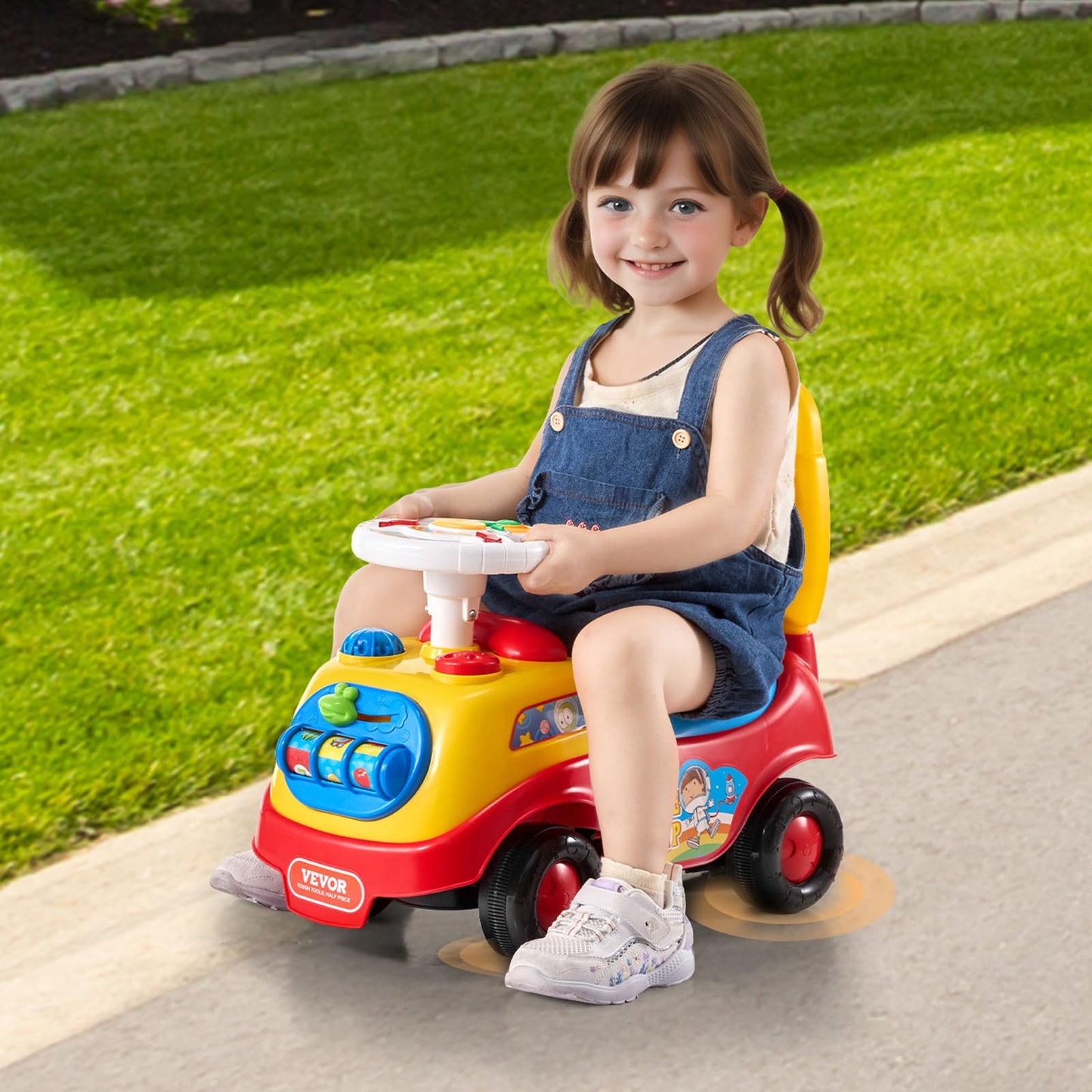 VEVOR Ride On Push Car for Toddlers, Ages 19+ Months, Ride Racer, Sit to Stand Toddler Ride On Toy