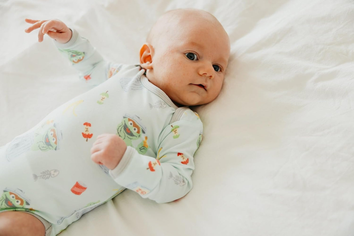 Copper Pearl Long Sleeve Bodysuit Baby: Ultra Soft Baby for Newborns, Boys, and Girls - Stylish, Comfortable, Overlap Shoulders, Premium Knit Fabric - Newborn, Oscar The Grouch