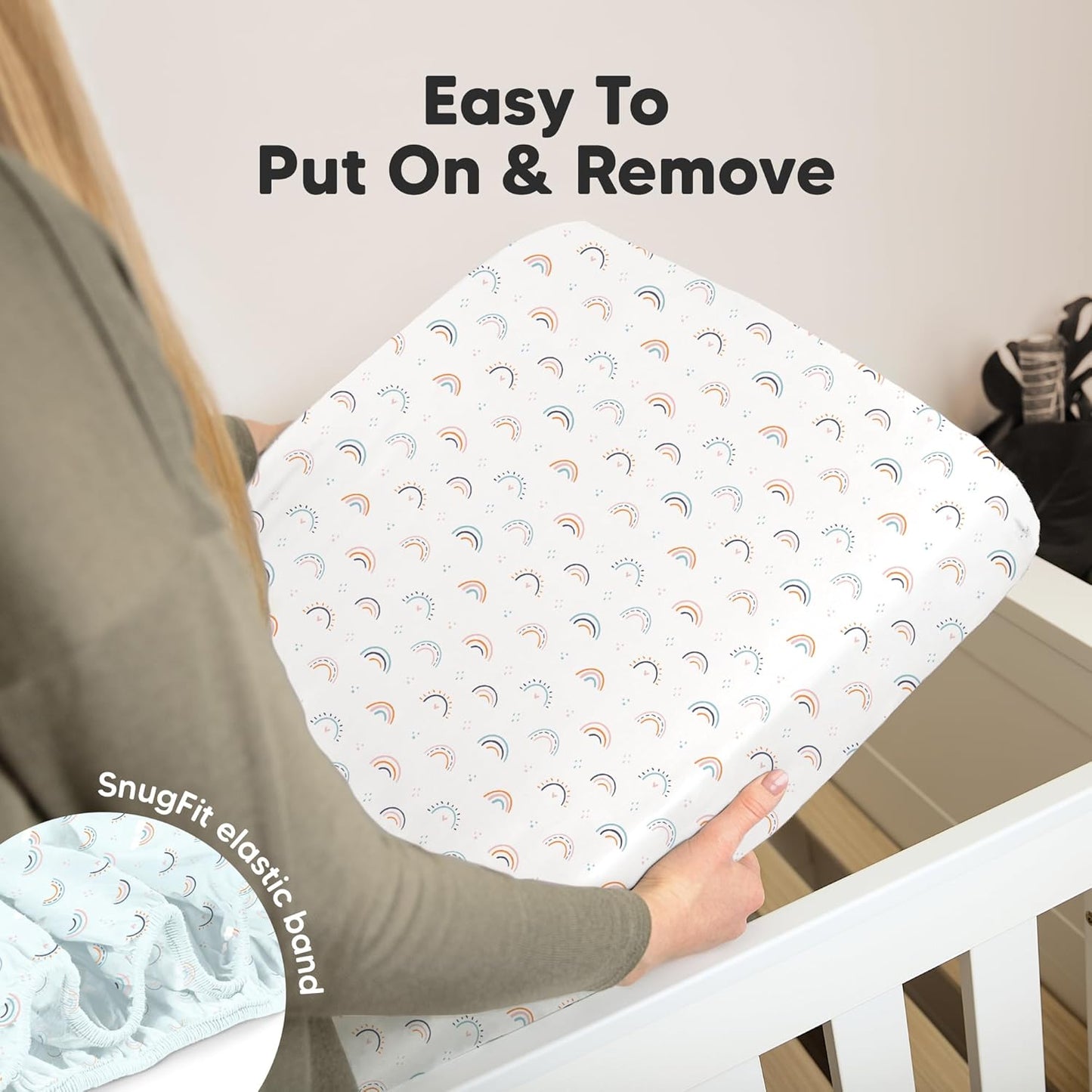 KeaBabies 2-Pack Organic Crib Sheets for Boys, Girls - 52x28 Fitted Crib Mattress Sheet Neutral