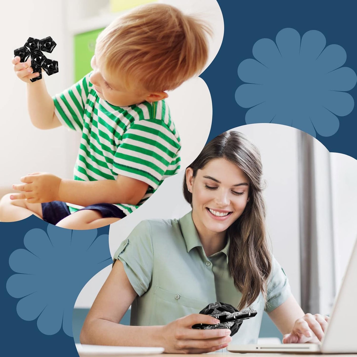 Magnetic Fidget Sphere Stress Relief Toys for Adults Kids, Anxiety Sensory Fidget Toys with Strong Neodymium Magnets, Desk ADHD Focus Tool Gift for Men Women (2.67'' Travel-Safe Toy Ball)