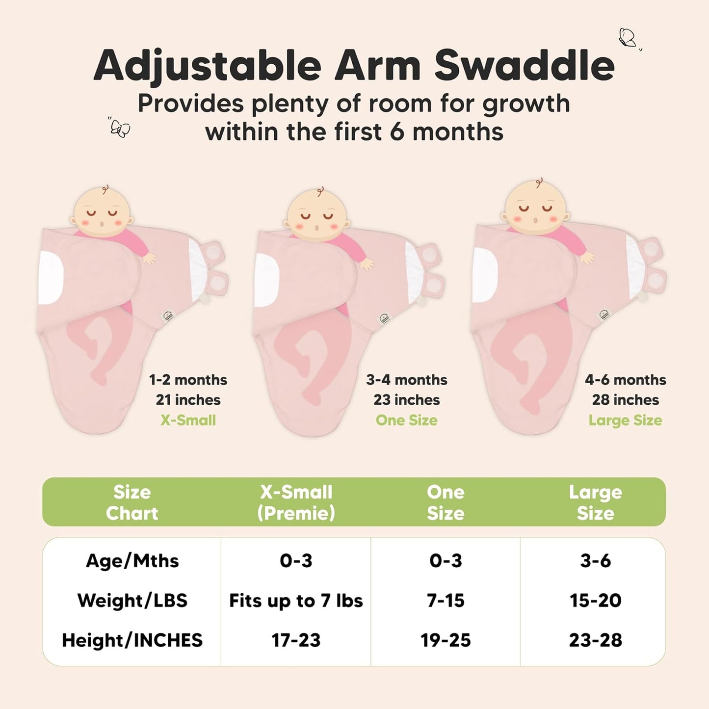 KeaBabies 3-Pack Organic Baby Swaddle Sleep Sacks - Swaddles for Newborns, Infant 0-3 Months, Baby