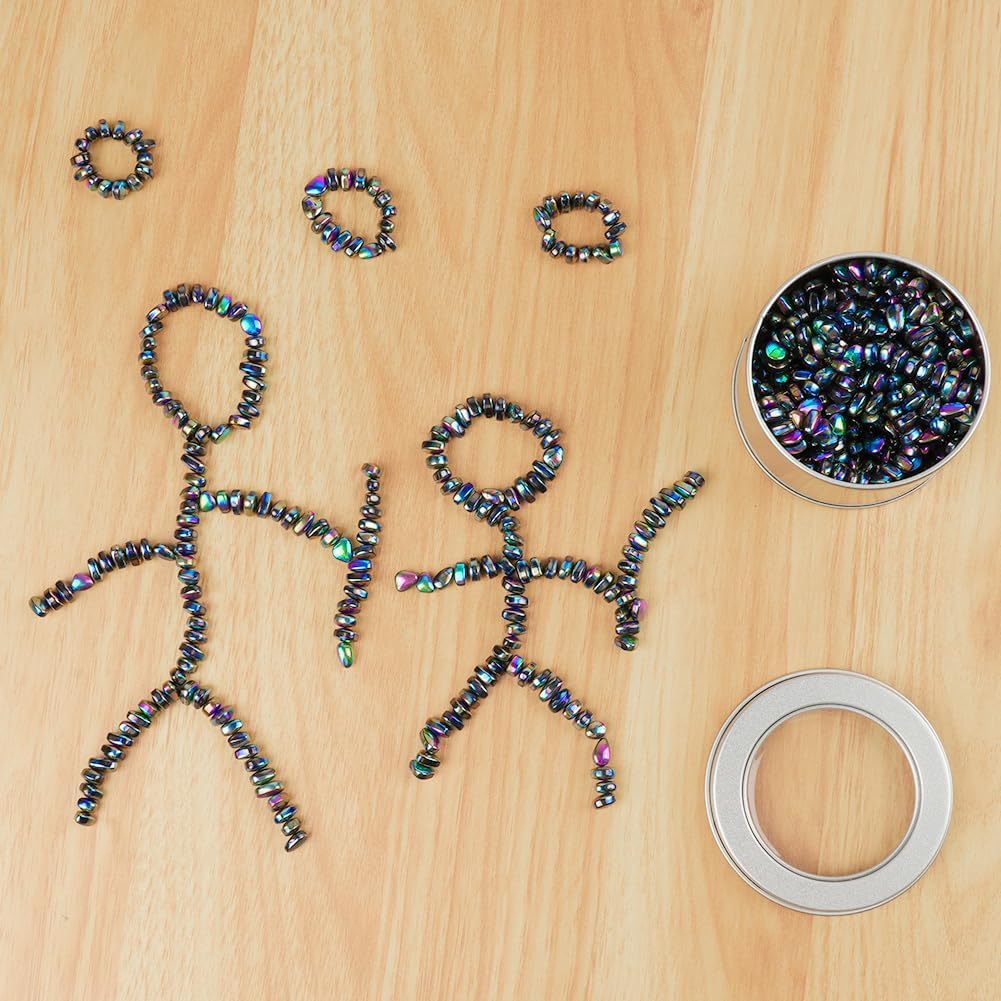 Magnetic Balls, Ferrite Putty, Over 550 PCS Ferrite Magnetic Putty Sensory Toys, Fidget Toys for Adults, Desk Magnetic Beads Desk Toys for Office Stress/Anxiety Relief with Box (Colourful)