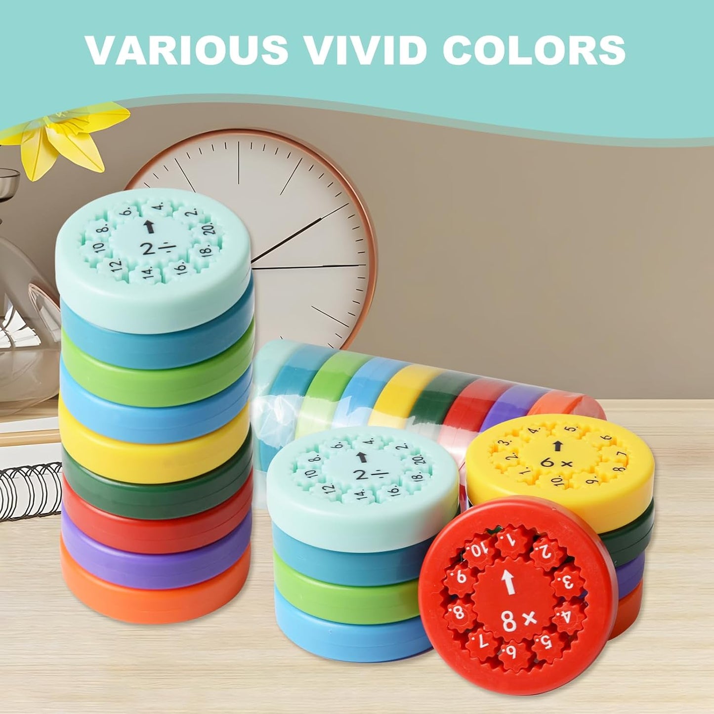 Math Fact Fidget Spinners, Math Facts Fidget Spinners, This is for All The Stimmers - Fidgeters Who are Learning Math, Division and Multiplication on One Fidget (Add Or Subtract 9pcs)