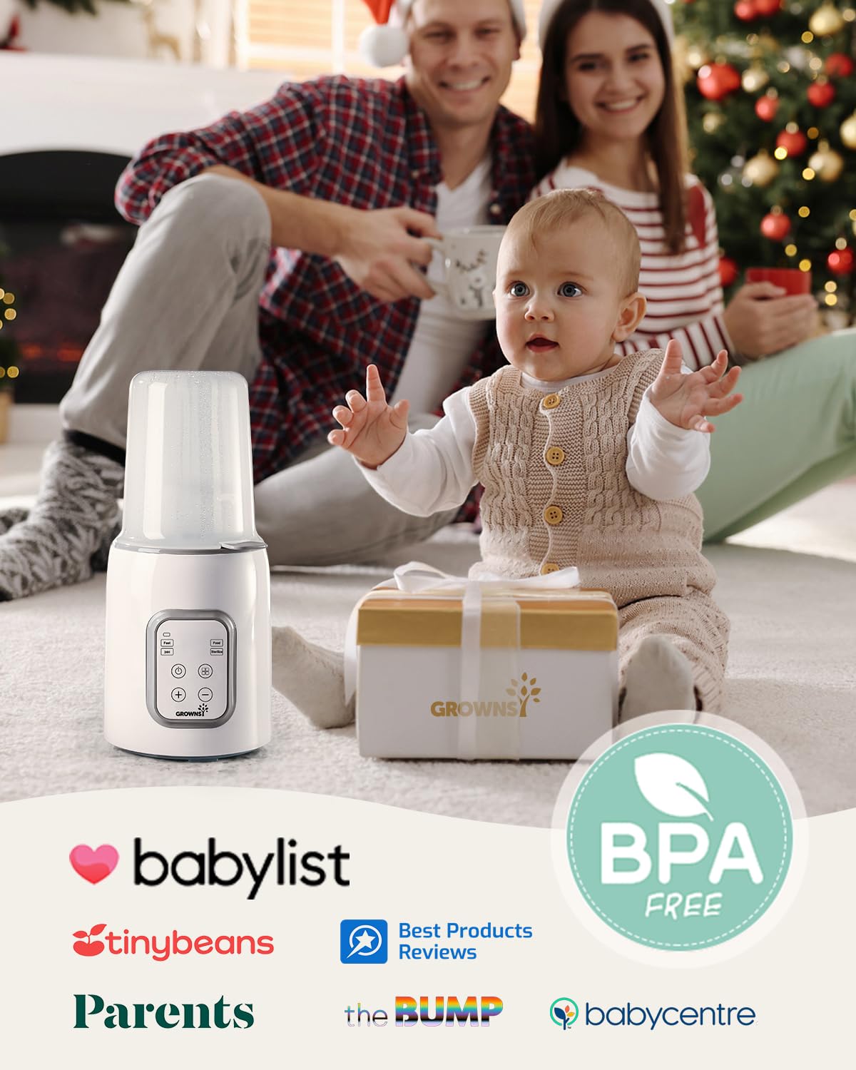 Bottle Warmer, GROWNSY 8-in-1 Fast Baby Milk Warmer with Timer for Breastmilk or Formula, Accurate