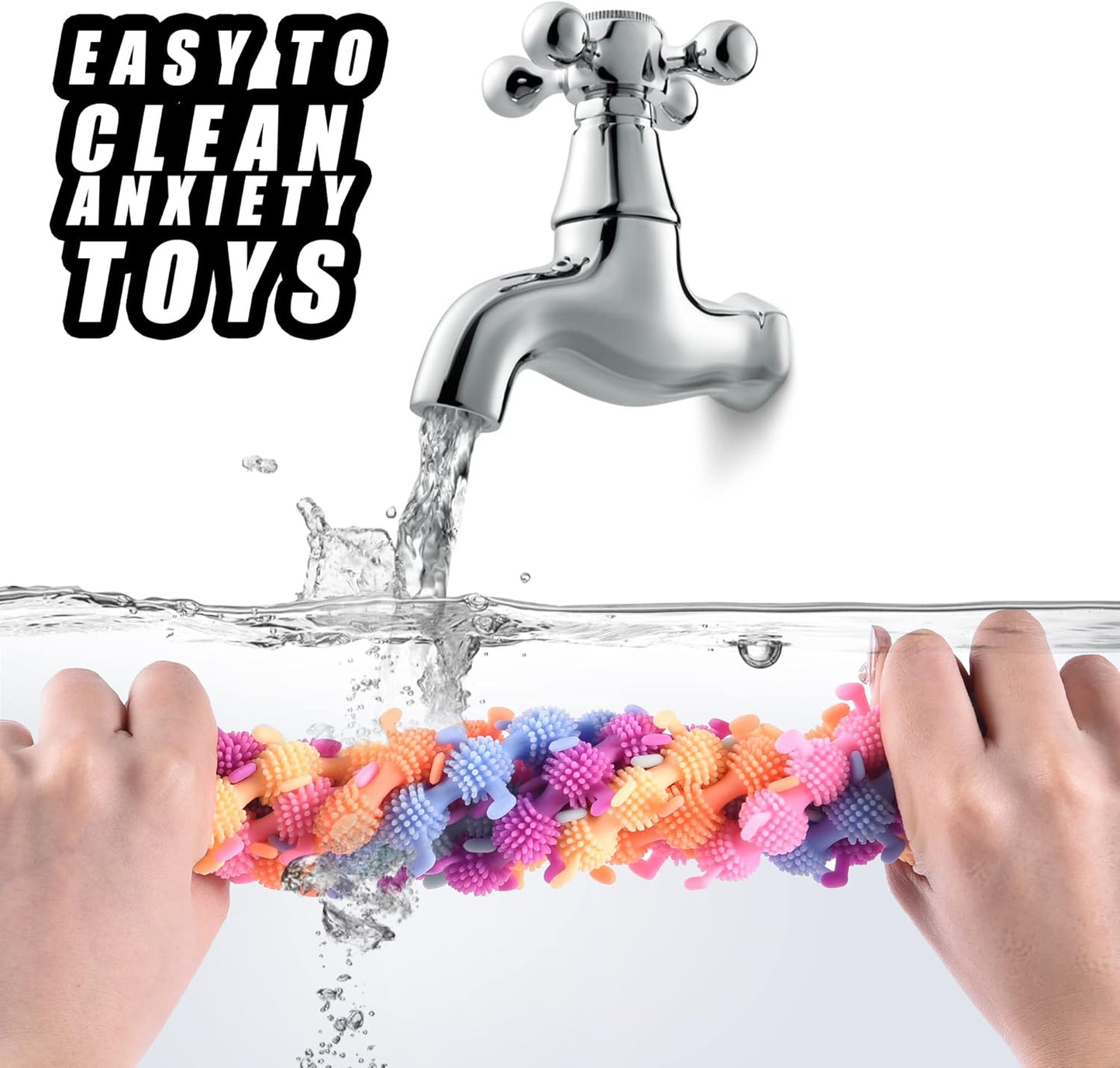 12 PCS Caterpillars Stretchy String Fidget Sensory Toys,Relaxing Toys for Kids and Adults,Relieve Anxiety Stress for Autistic Children,Goodie Bag Fillers(Worm Style)