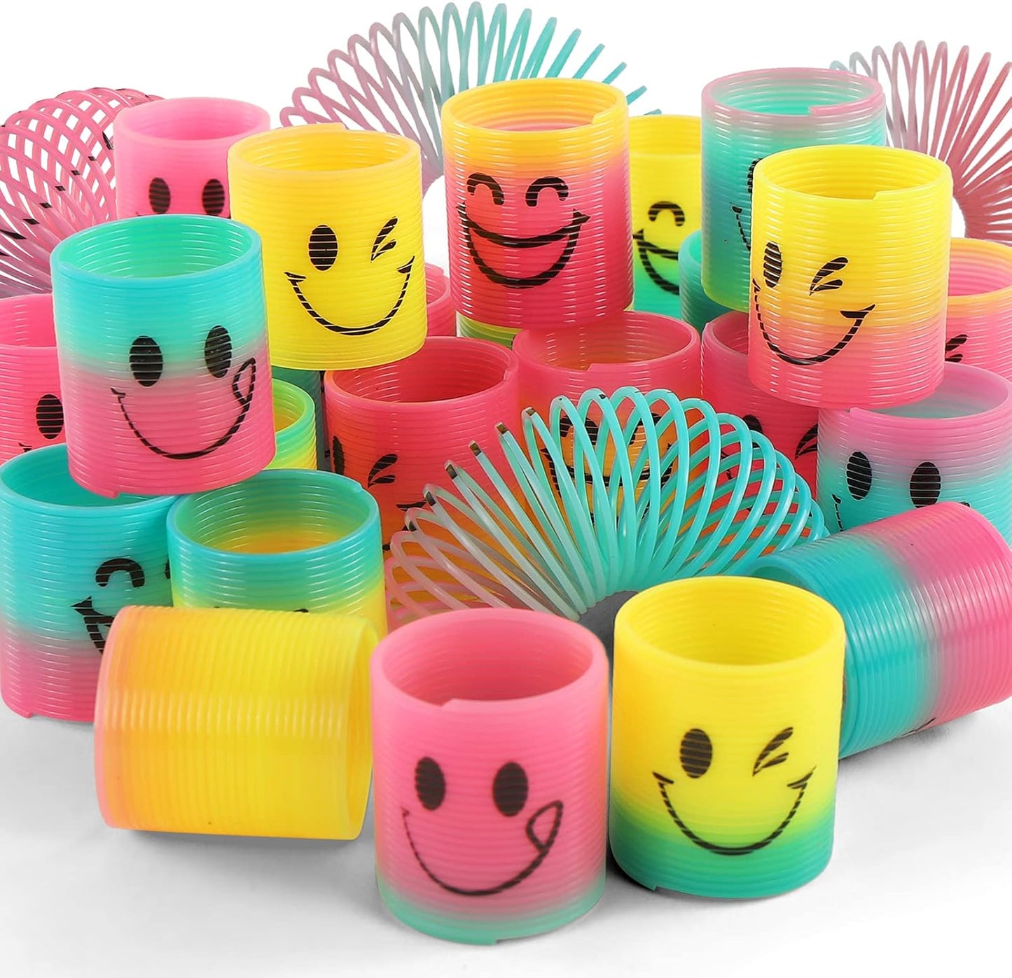 30 Pack Spring Rainbow Magic Fidget Stress Coil Mini Springs Bulk Toys For Party Favor Carnival