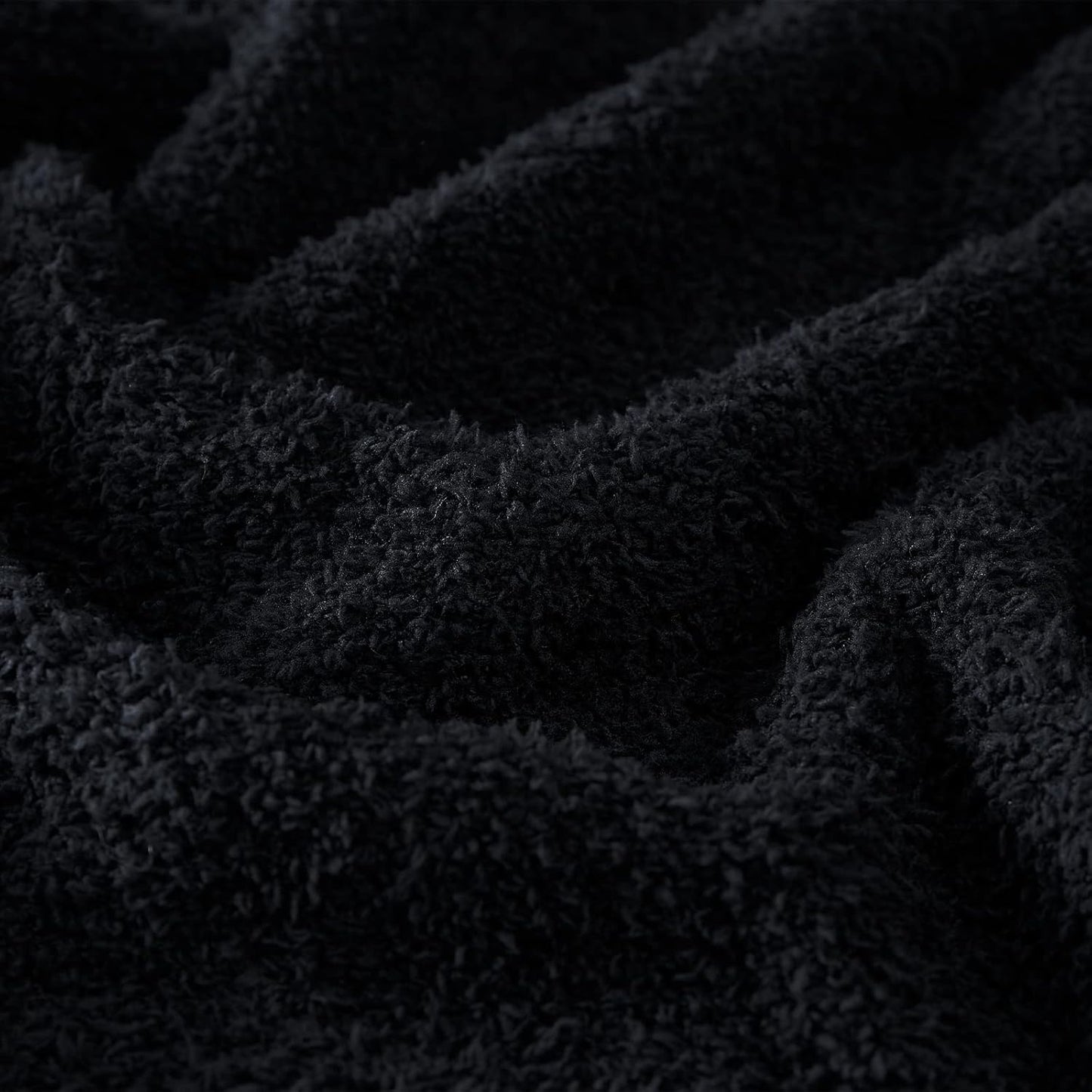 CYMULA Super Soft Knit Throw Blanket Twin Size Black-Lightweight Plush Fuzzy Fluffy Warm Cozy