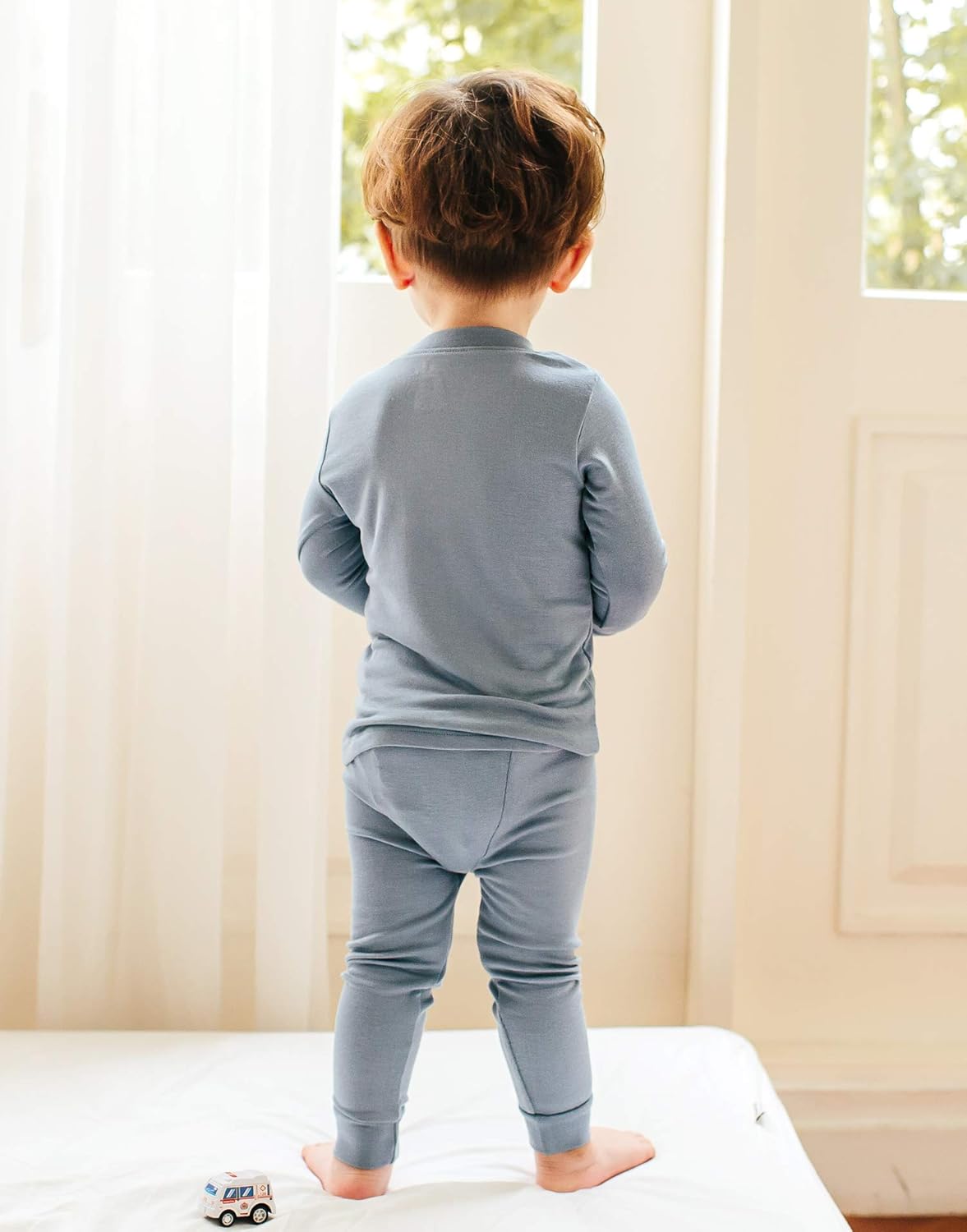 VAENAIT 6M-12Y Toddler Toddler Kids Toddler Girls Boys Soft Comfy Modal Tencel Solid Raglan Sleepwear Pajamas Pjs 2pcs Set