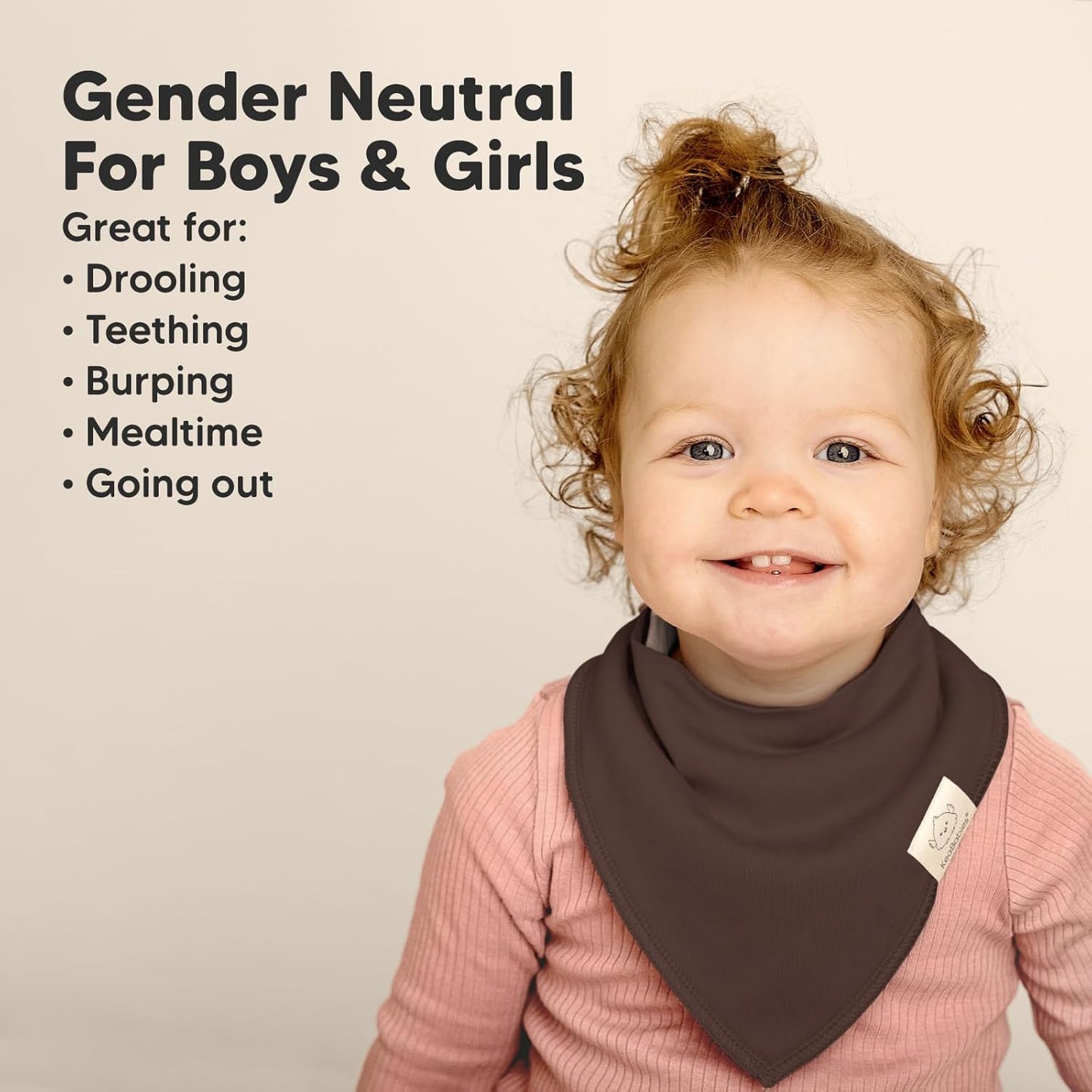 8-Pack Organic Baby Bandana Bibs for Boys, Girls - Super Absorbent Triangle Baby Bibs for Drooling and Teething Infant, 100% Cotton Extra Soft for Newborn, Infant 0-36 Months (Coastline)