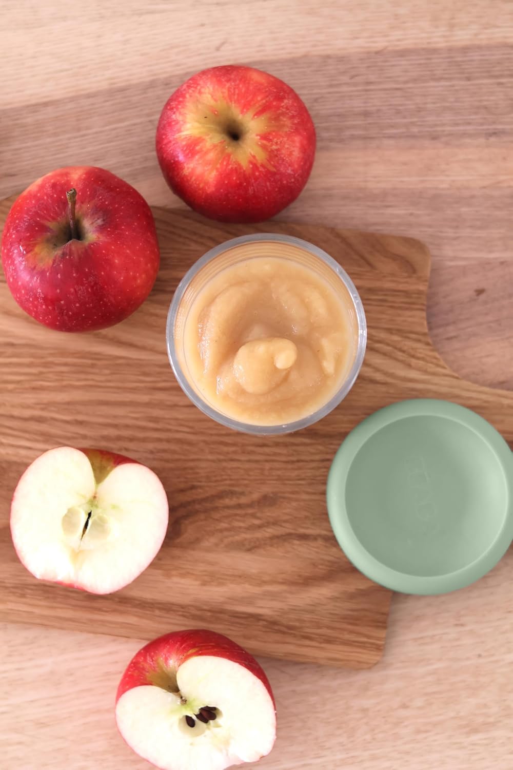 BEABA 8 oz Glass Baby Food Jars with Soft Silicone Air Tight Lids, Glass Storage Containers with