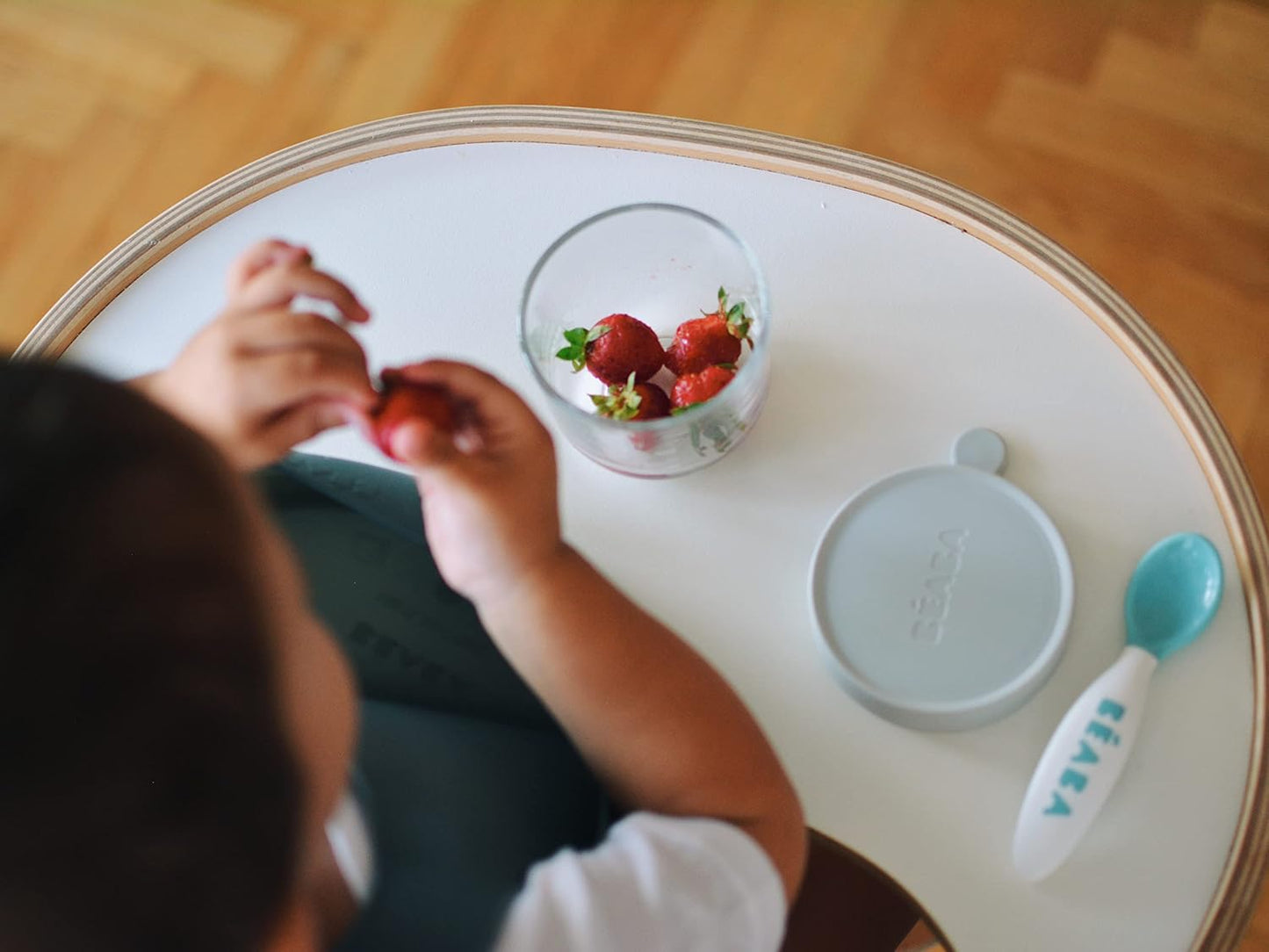 BEABA Silicone Baby Bib, Made with Soft Supple Silicone, Baby Bibs with Baby Food Catcher, Baby