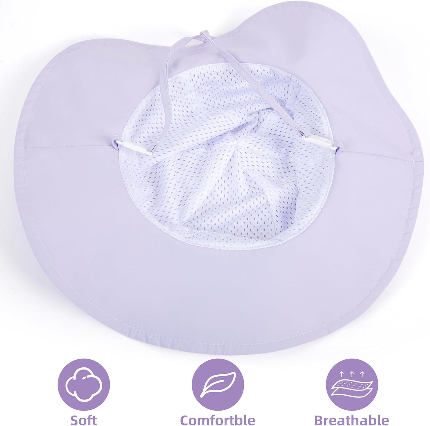 Baby Sun Hat Toddler Girl Beach Hat Adjustable Outdoor Summer Hat UPF 50+ Sun Protection Wide Brim Infant Kids