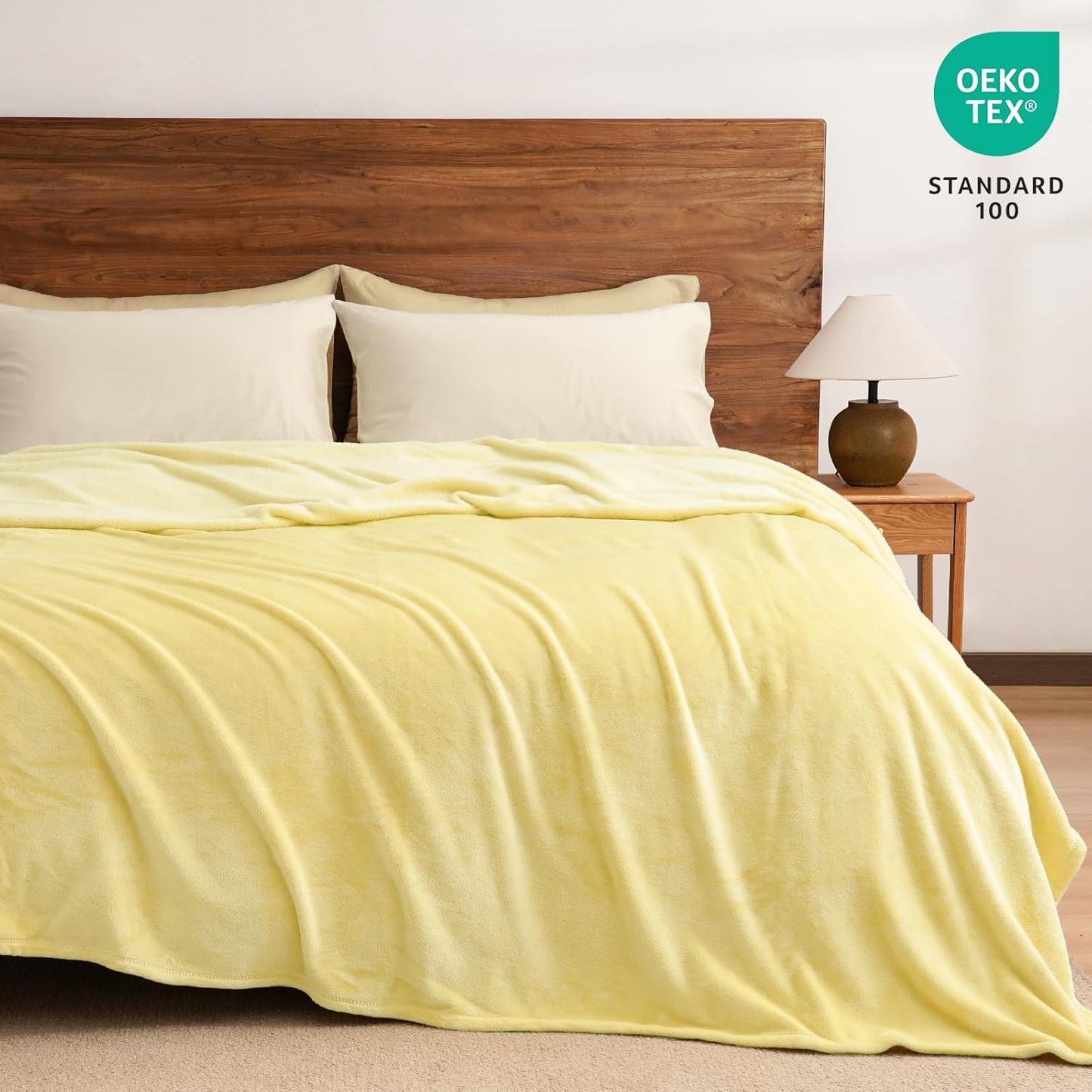 PHF Ultra Soft Fleece Blanket King Size, No Shed No Pilling Luxury Plush Cozy 300GSM Lightweight