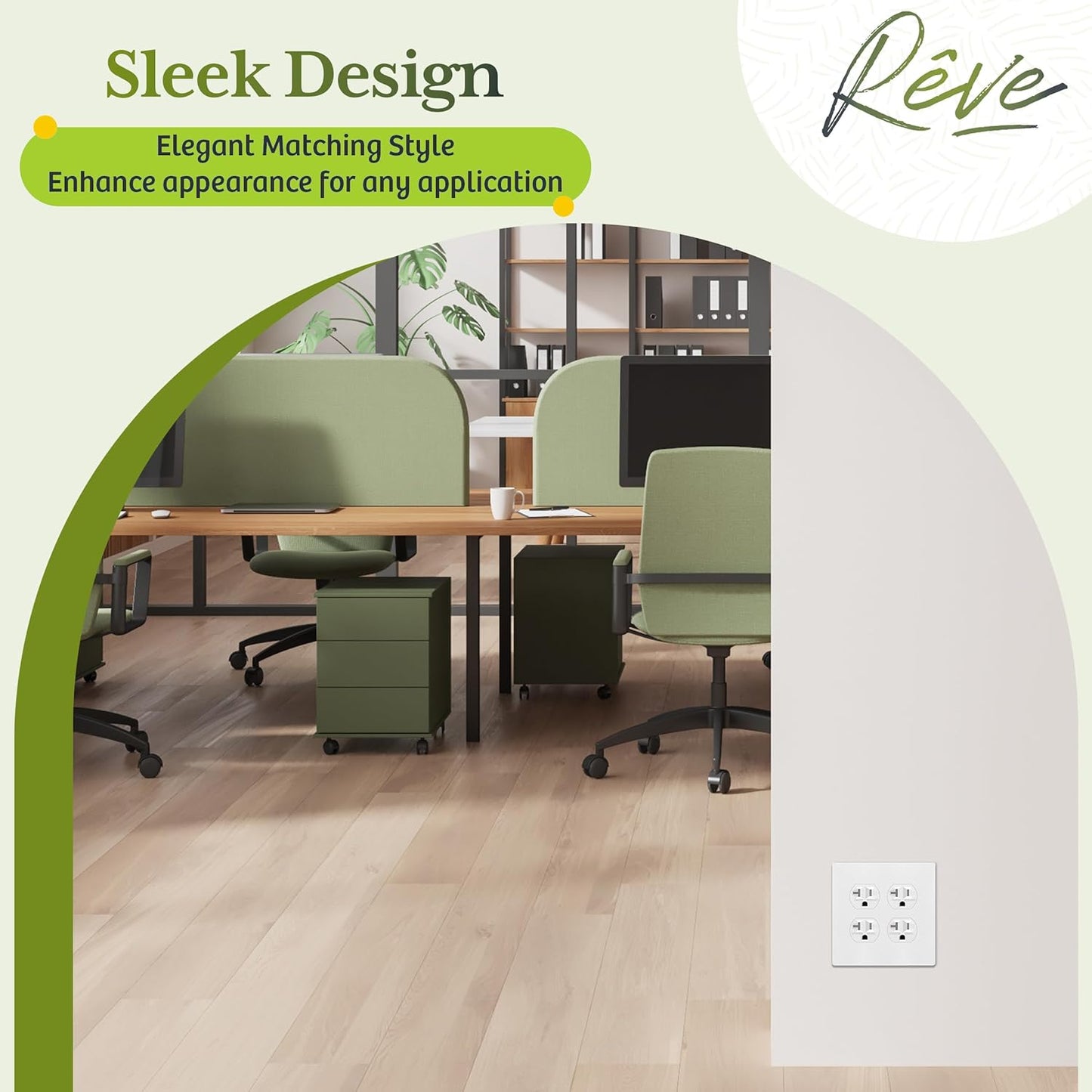 TG Screwless Duplex Wall Plate, Child Safe Double Receptacle Outlet Cover, Standard Size, 2-Gang 4.68" x 4.73", Unbreakable Polycarbonate Thermoplastic, UL Listed, SP-S2-W, Glossy, White