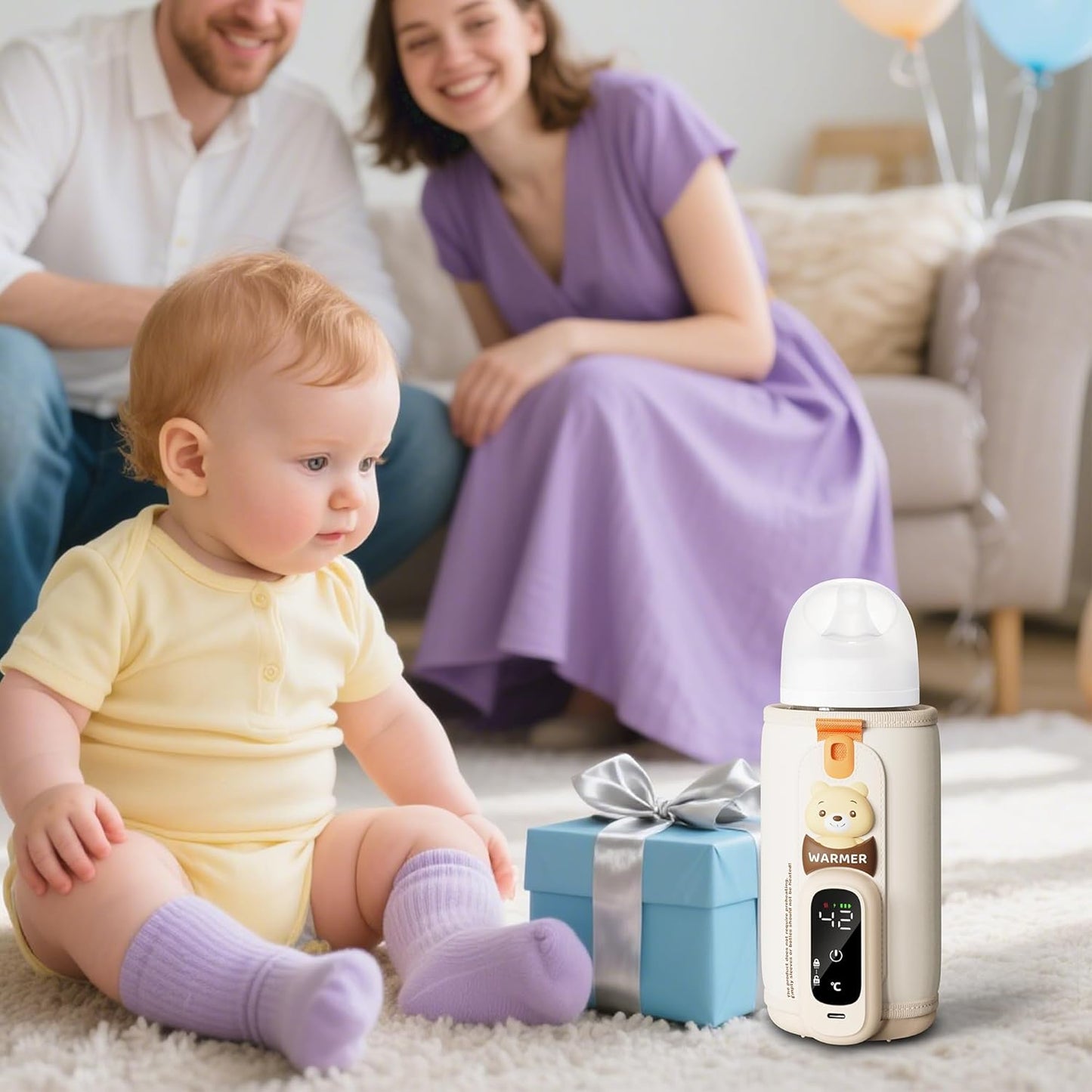Portable Bottle Warmer for Breastmilk & Formula, Baby Rapid Milk Warmer, Accurate Temperature