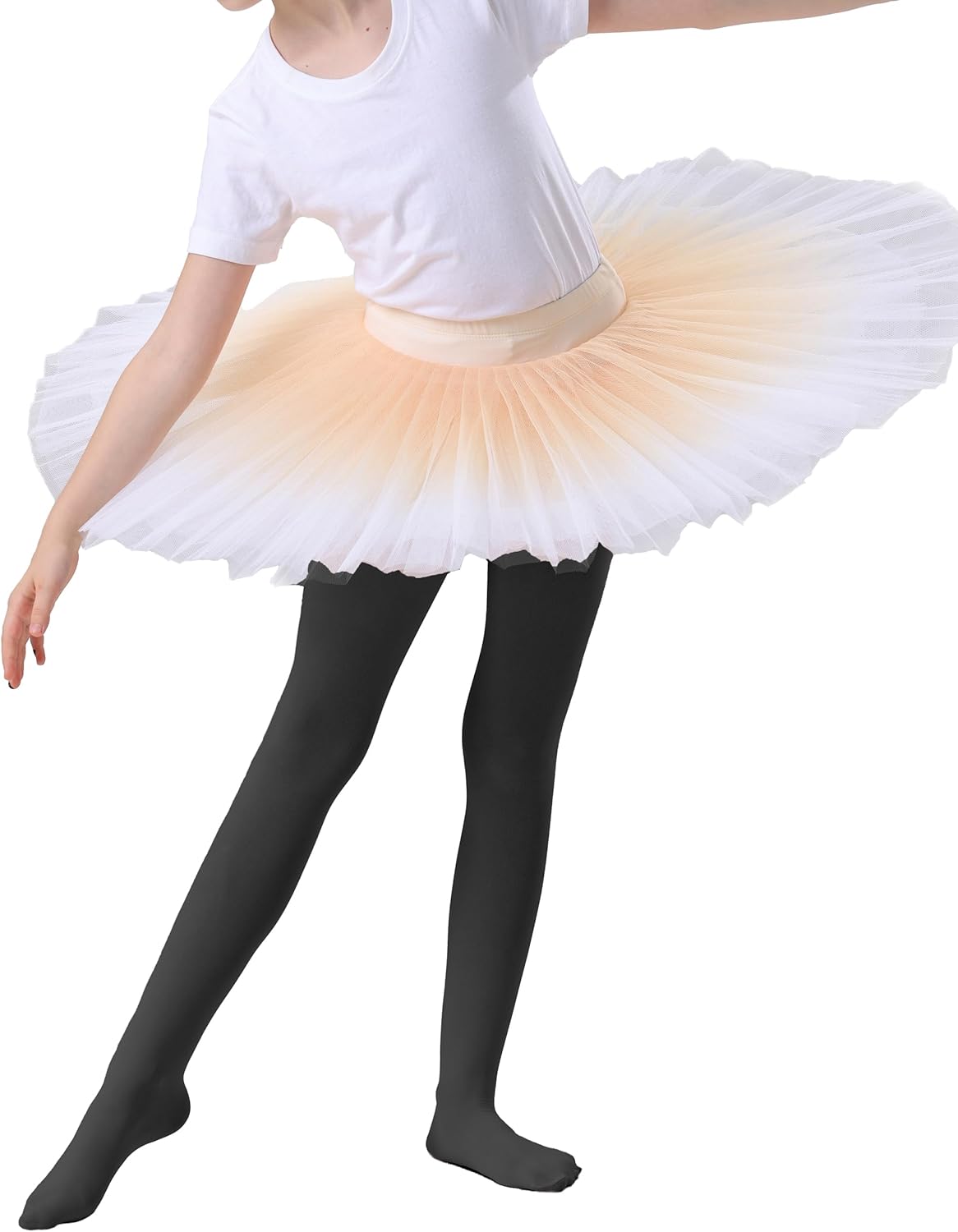 Citystl Ballet Tights for Girls - 3 Pairs, Multiple Colors, Cotton School Dress Tights