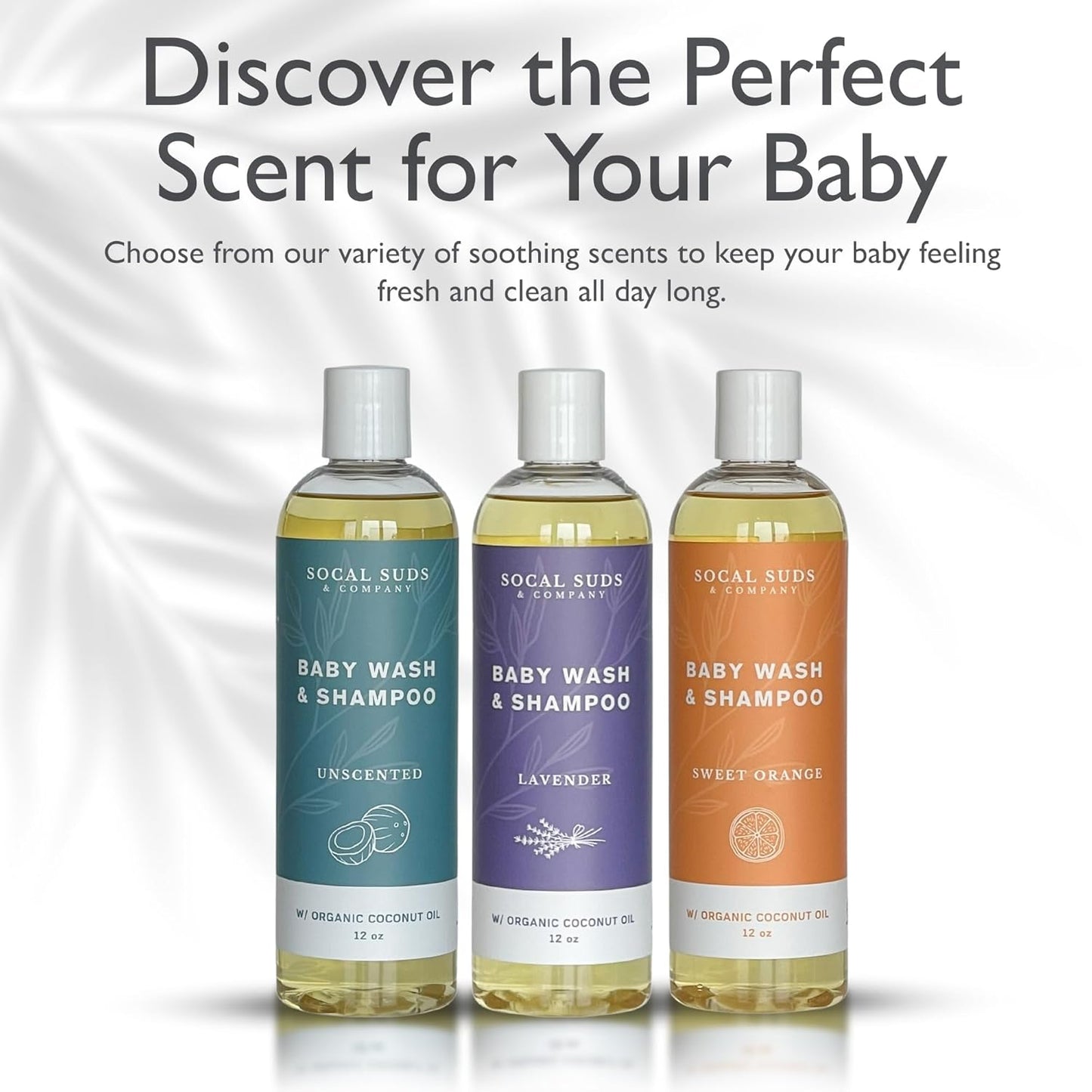 SoCal Suds & Company Baby Shampoo & Body Wash, 2-in-1 Organic Gel - Gentle Castile Soap with