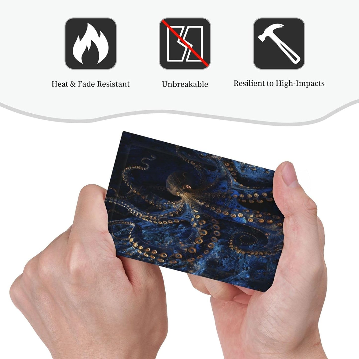 Decorative Switch Covers Plate Horror Night Blue Ocean Evil Octopus 1 Gang No Device Single Blank Outlet Covers Wall Plate Cover Light Switch Plate Electrical Faceplate for Bathroom Decor