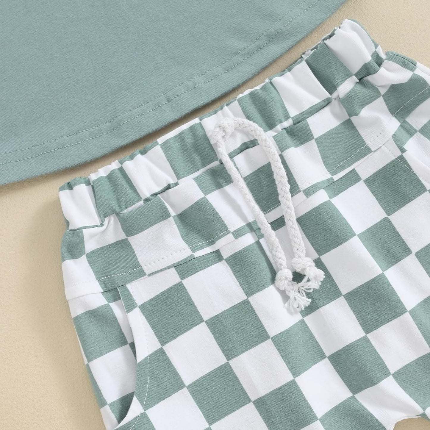 fhutpw Baby Toddler Boy Clothes Summer Outfits 6 12 18 24 Months Patchwork Short Sleeve T Shirt & Shorts Sets with Pockets