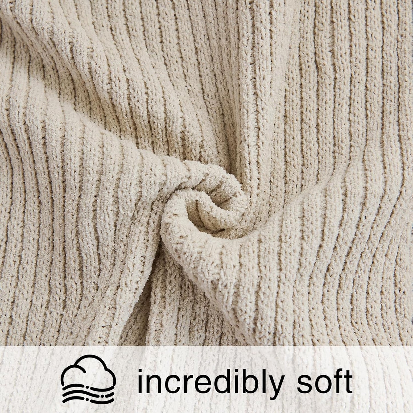 SeaRoomy Knit Throw Blanket,Super Soft Cozy Reversible Waffle Blanket,Warm Fluffy Fuzzy Plush