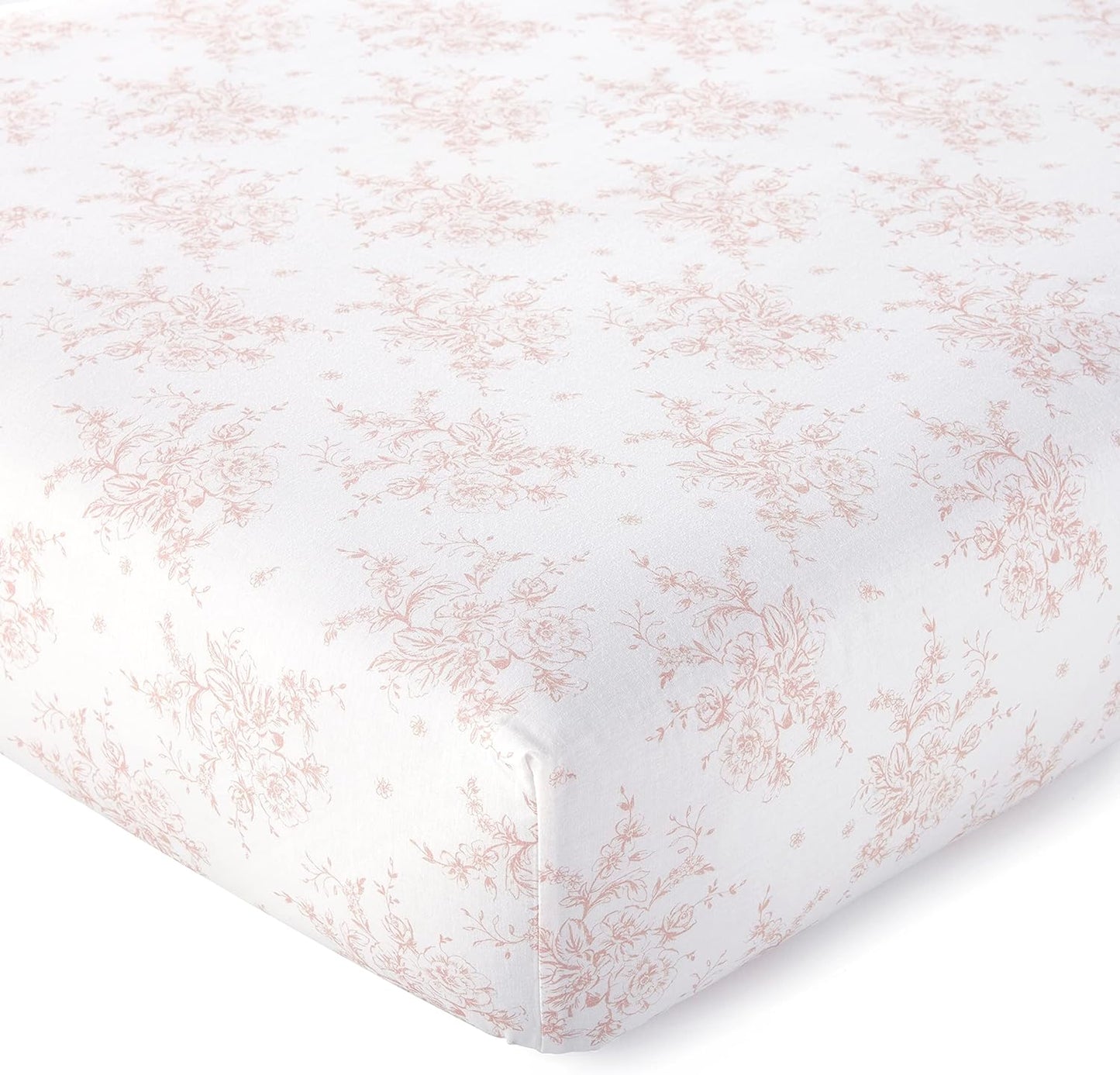 Levtex Baby - Heritage Crib Bed Set - Baby Nursery Set - Blush Velvet - Rich Velvet - 4 Piece Set Includes Quilt, One Fitted Sheet, Changing Pad & Skirt/Dust Ruffle