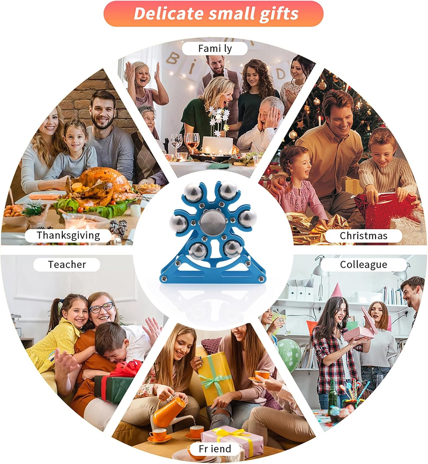 Desk-Fidget-Toys for Ferris-Wheels-Spinner: Metal Kinetic-Spinner 4mins, Cool-Gadgets for Kid Children Teen Adult EDC-Toy, ADHD Tools Cool-Stuff Stress Relief Gift for Office Home School Christmas