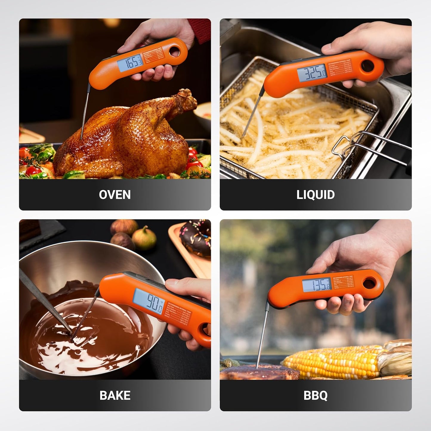 Professional Meat Thermometer Digital, Ultra-Fast 0.5 Sec Instant Read, NIST Certified ±0.5°F